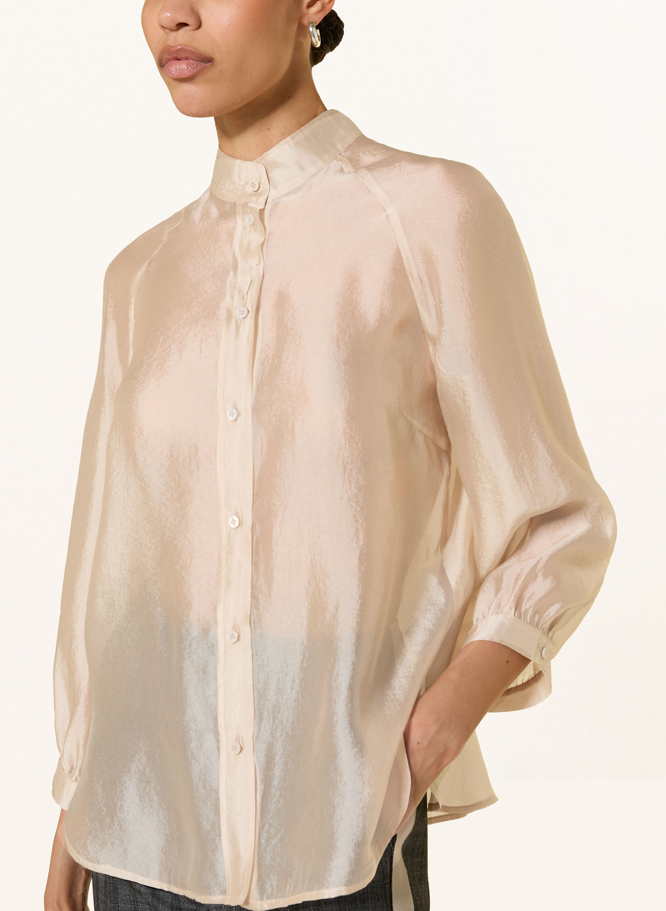 Thumbnail - Luisa Cerano Bluse Mit Abnehmbarer Schluppe beige