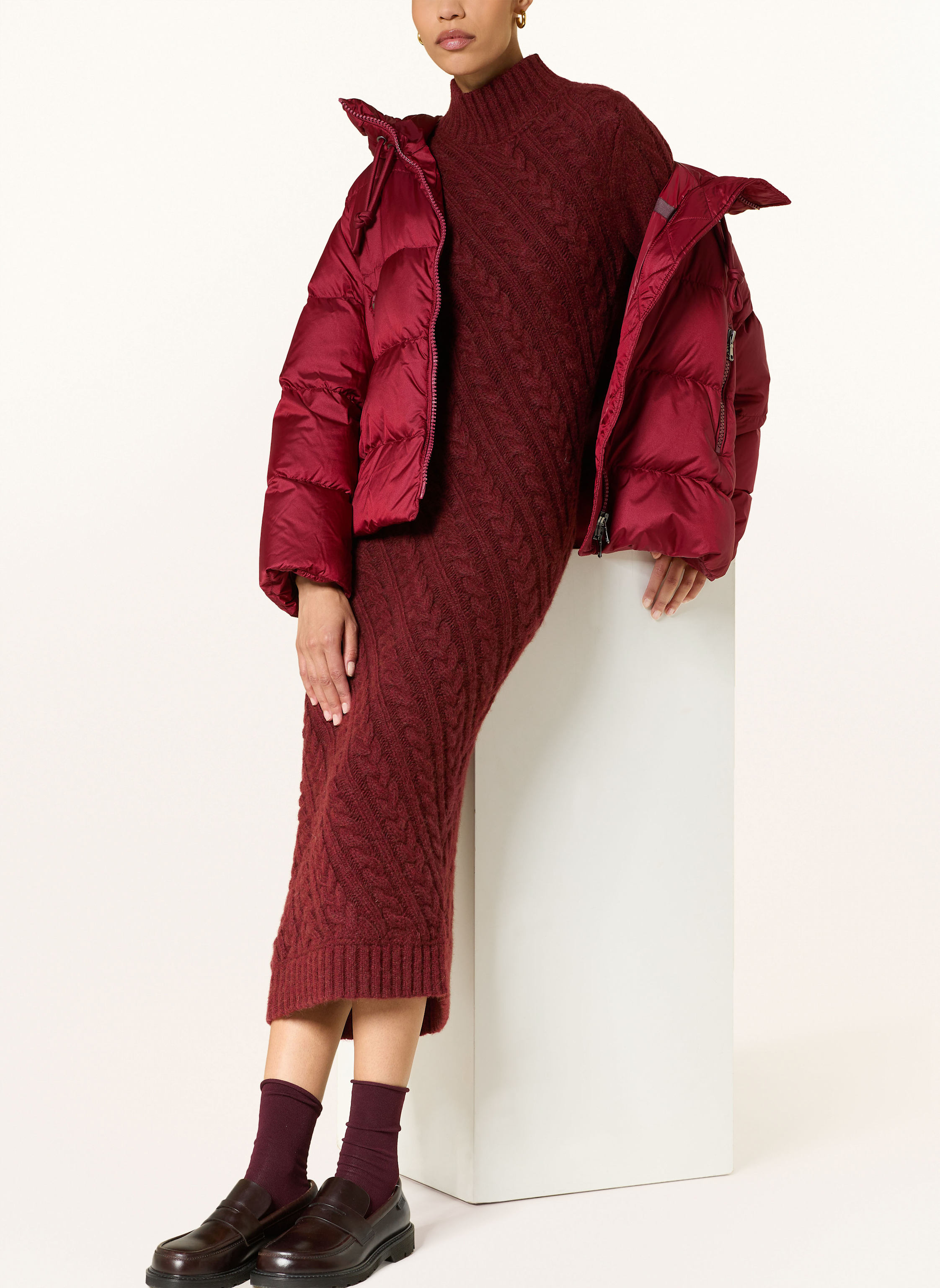 Thumbnail - Luisa Cerano Strickkleid Mit Alpaka rot