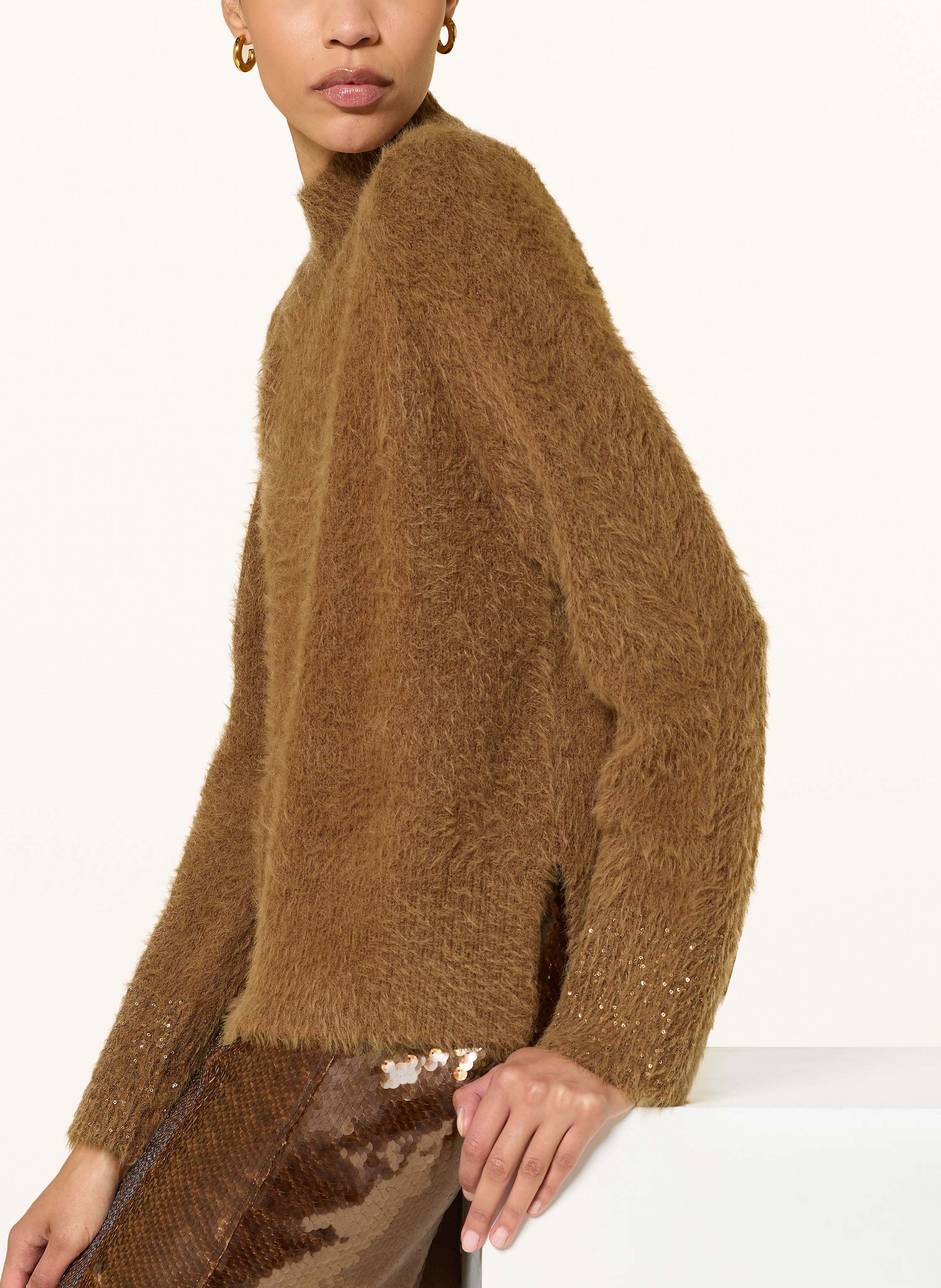 Thumbnail - Luisa Cerano Pullover Mit Pailletten braun
