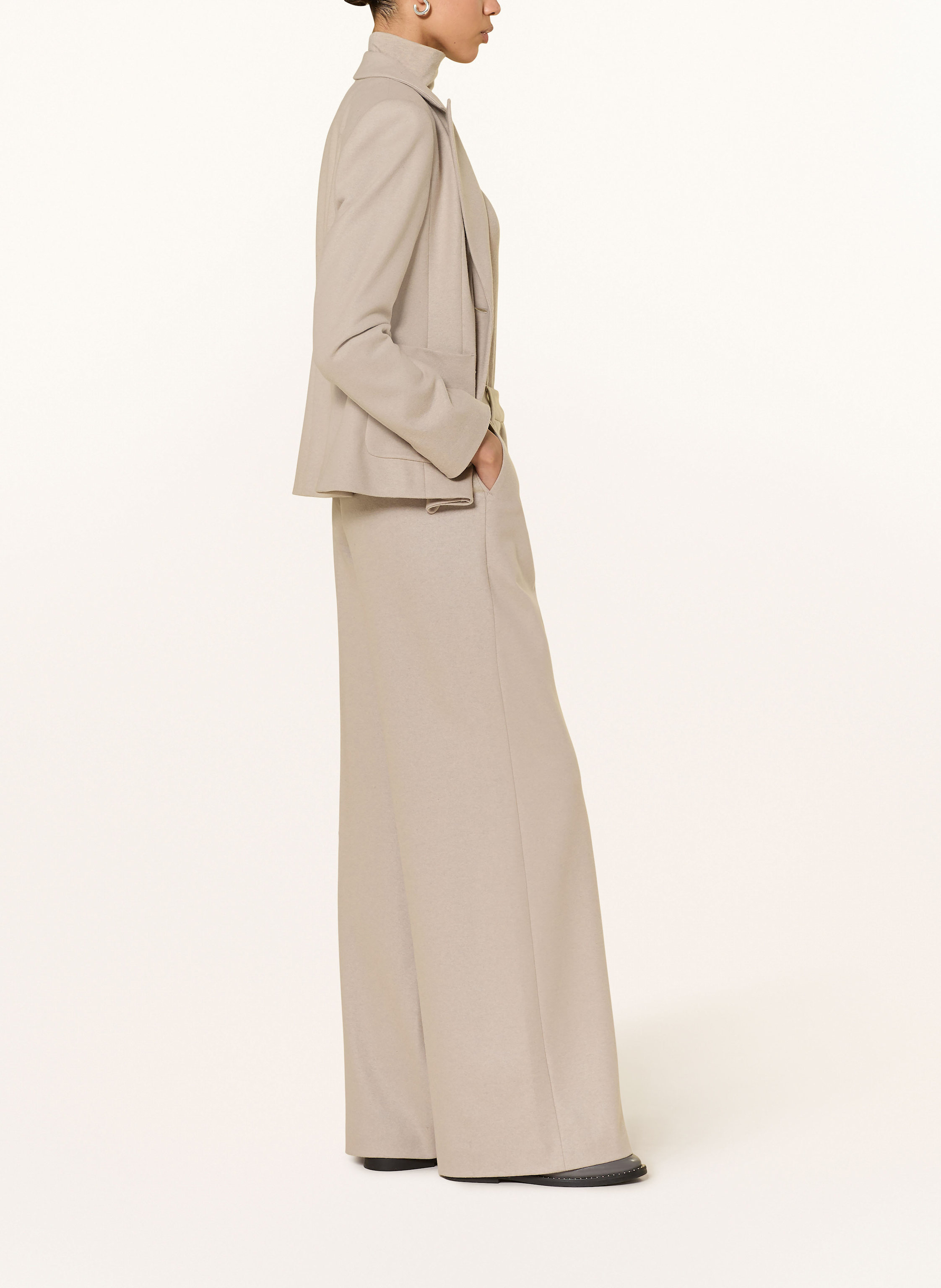 Thumbnail - Luisa Cerano Marlenehose Aus Flanell weiss