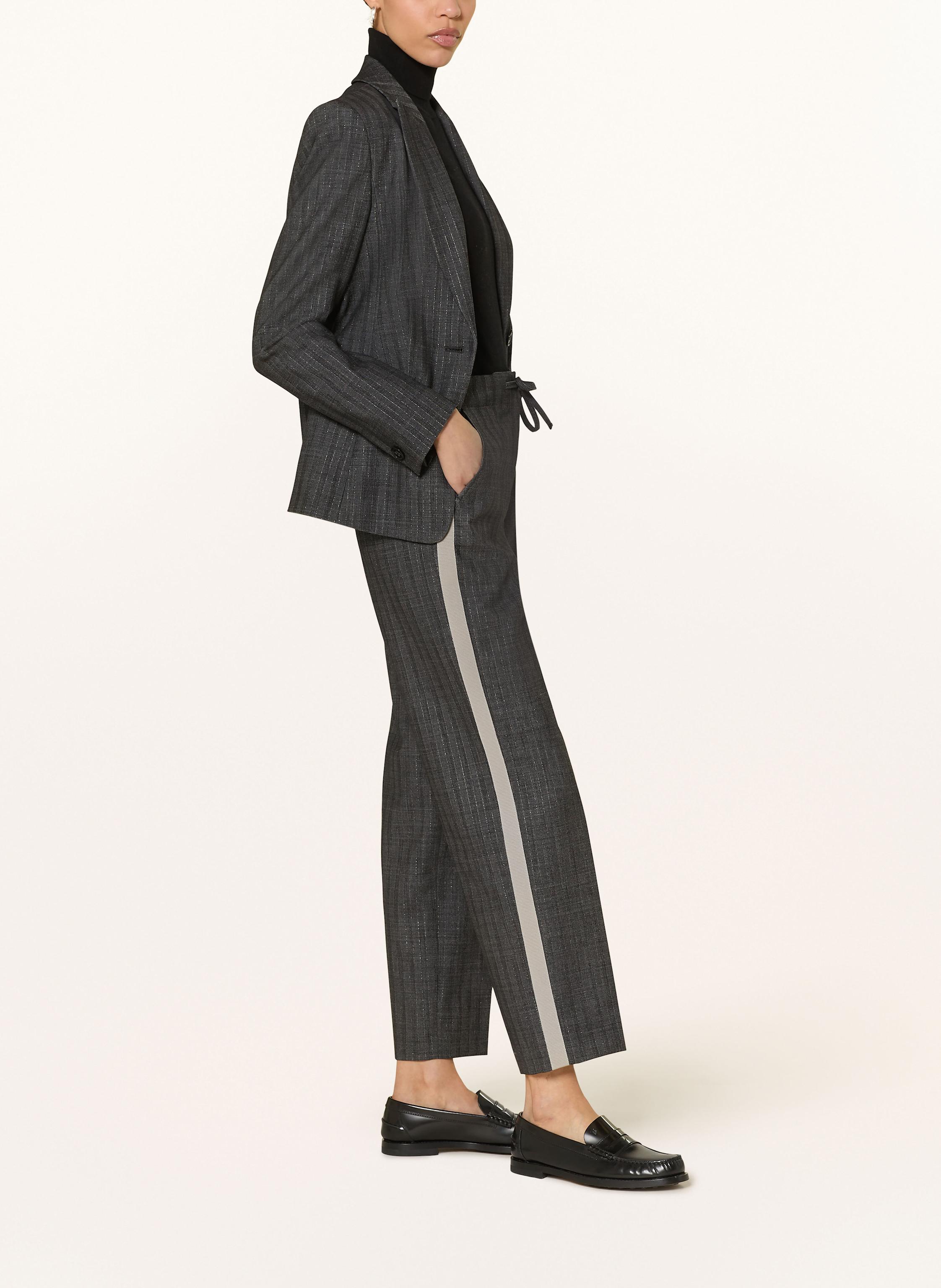 Thumbnail - Luisa Cerano Hose Mit Glitzergarn Und Galonstreifen grau