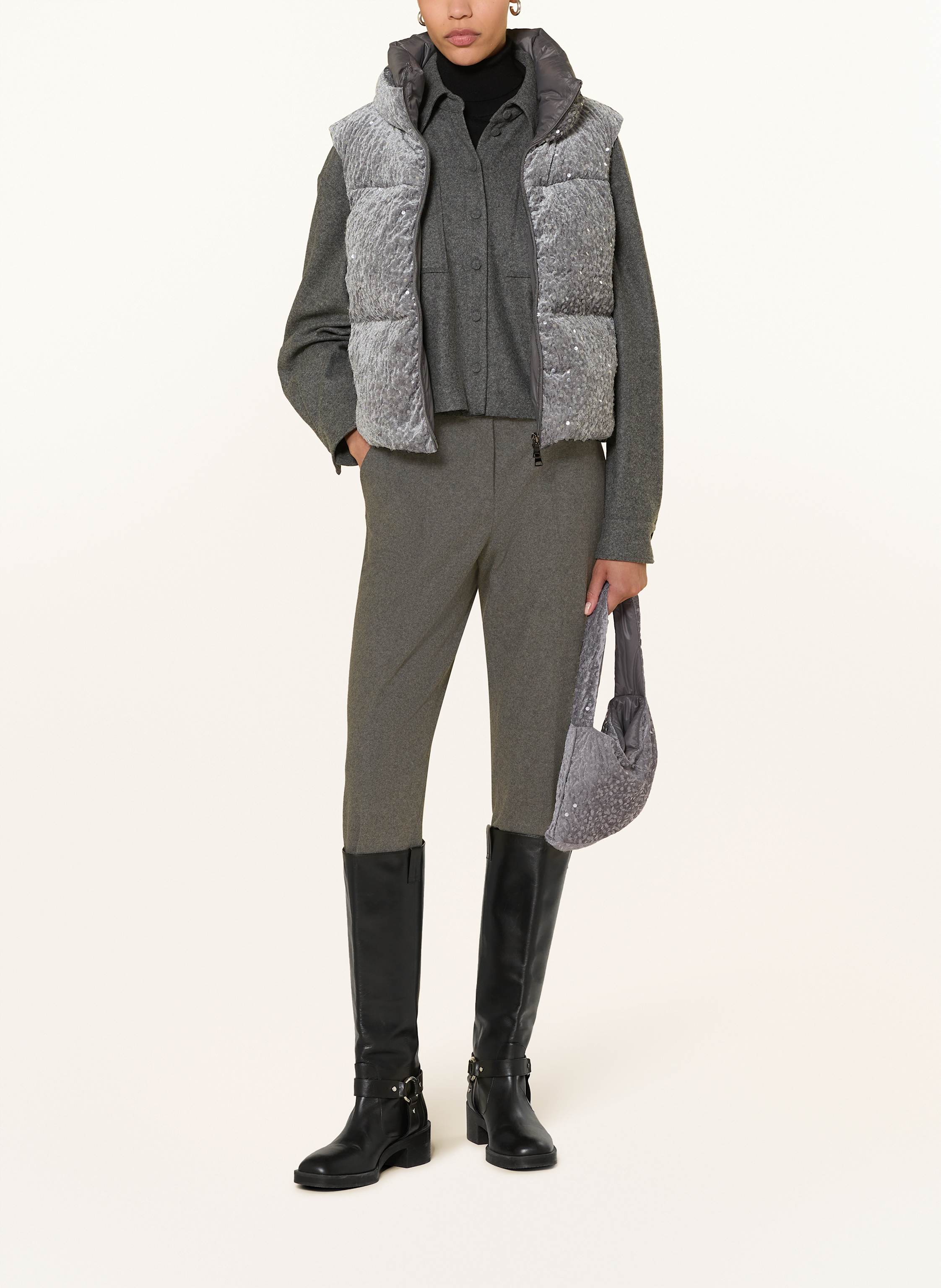 Thumbnail - Luisa Cerano Handtasche Mit Pailletten grau