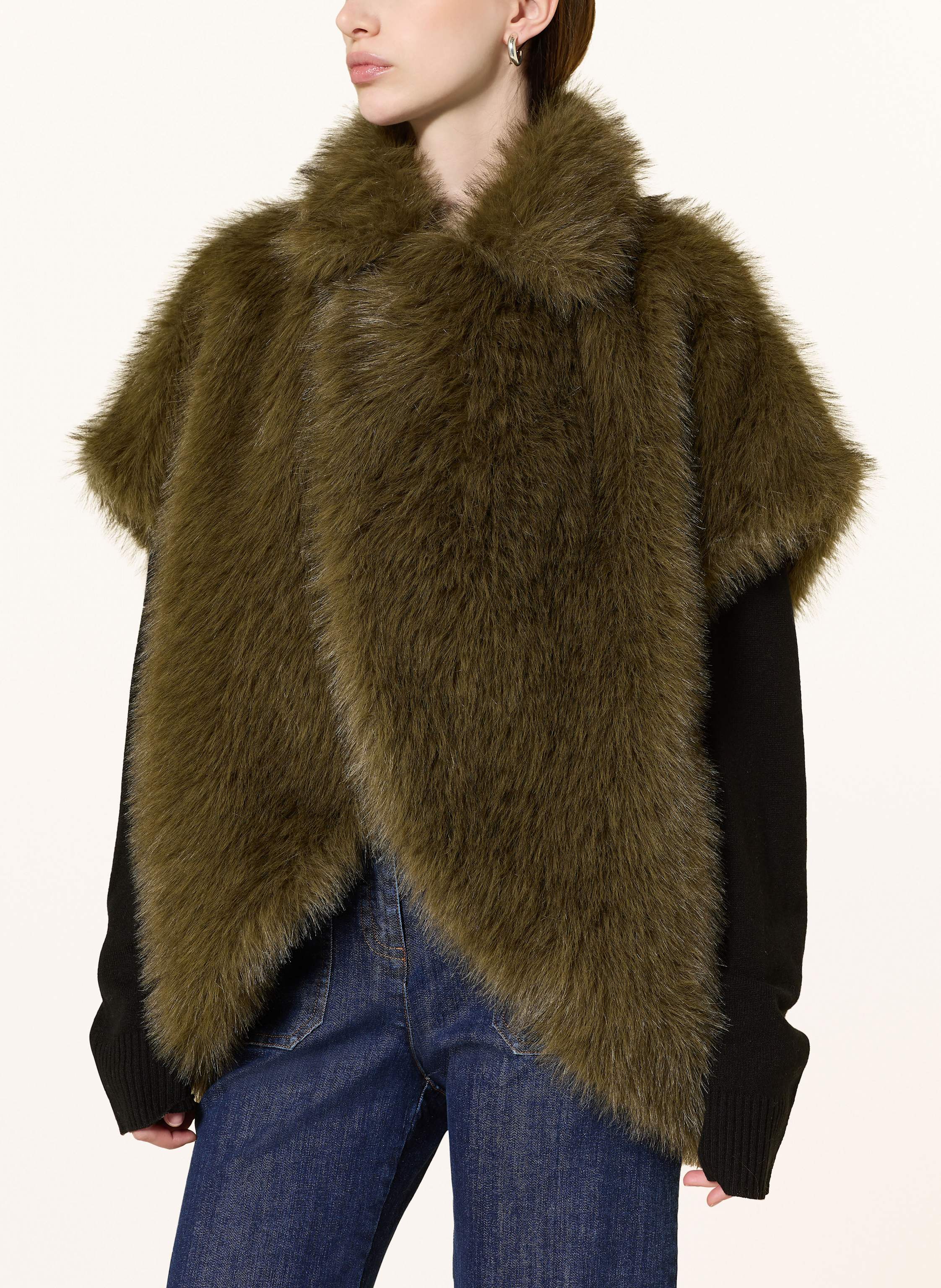 Thumbnail - Sem Per Lei Kunstfell-Weste gruen