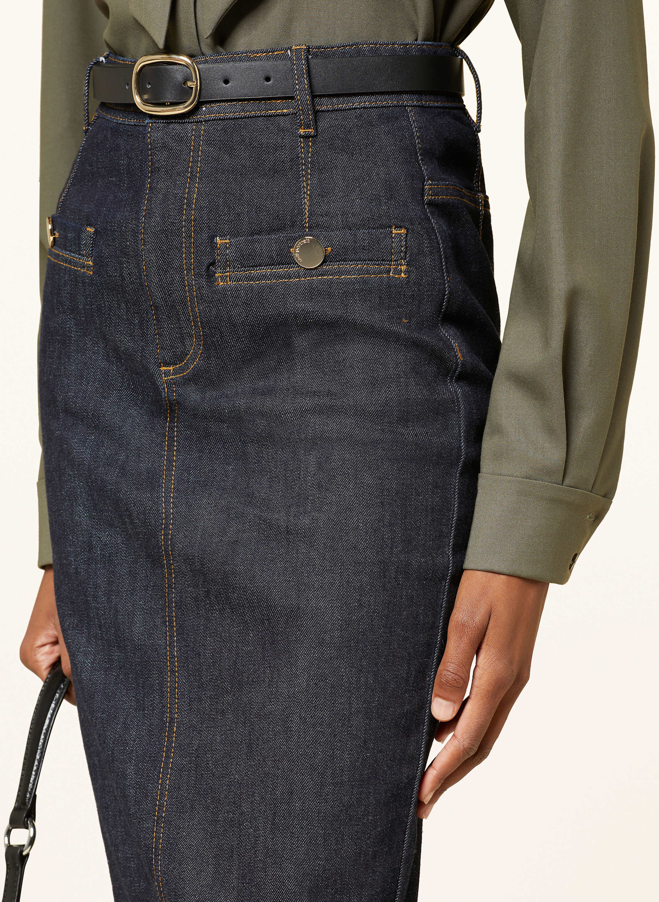 Thumbnail - Self-Portrait Jeansrock blau