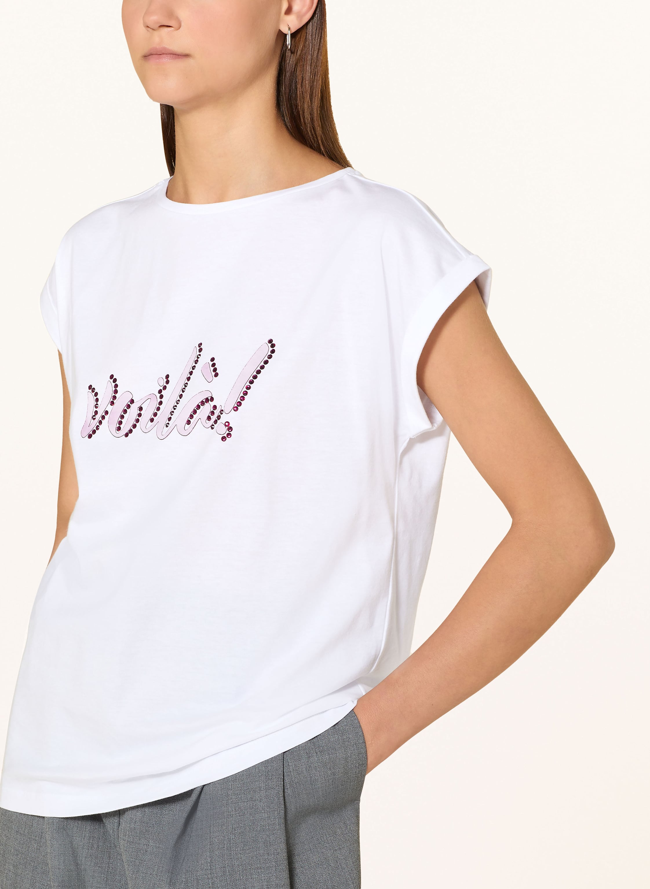 Thumbnail - Darling Harbour T-Shirt Mit Schmucksteinen weiss