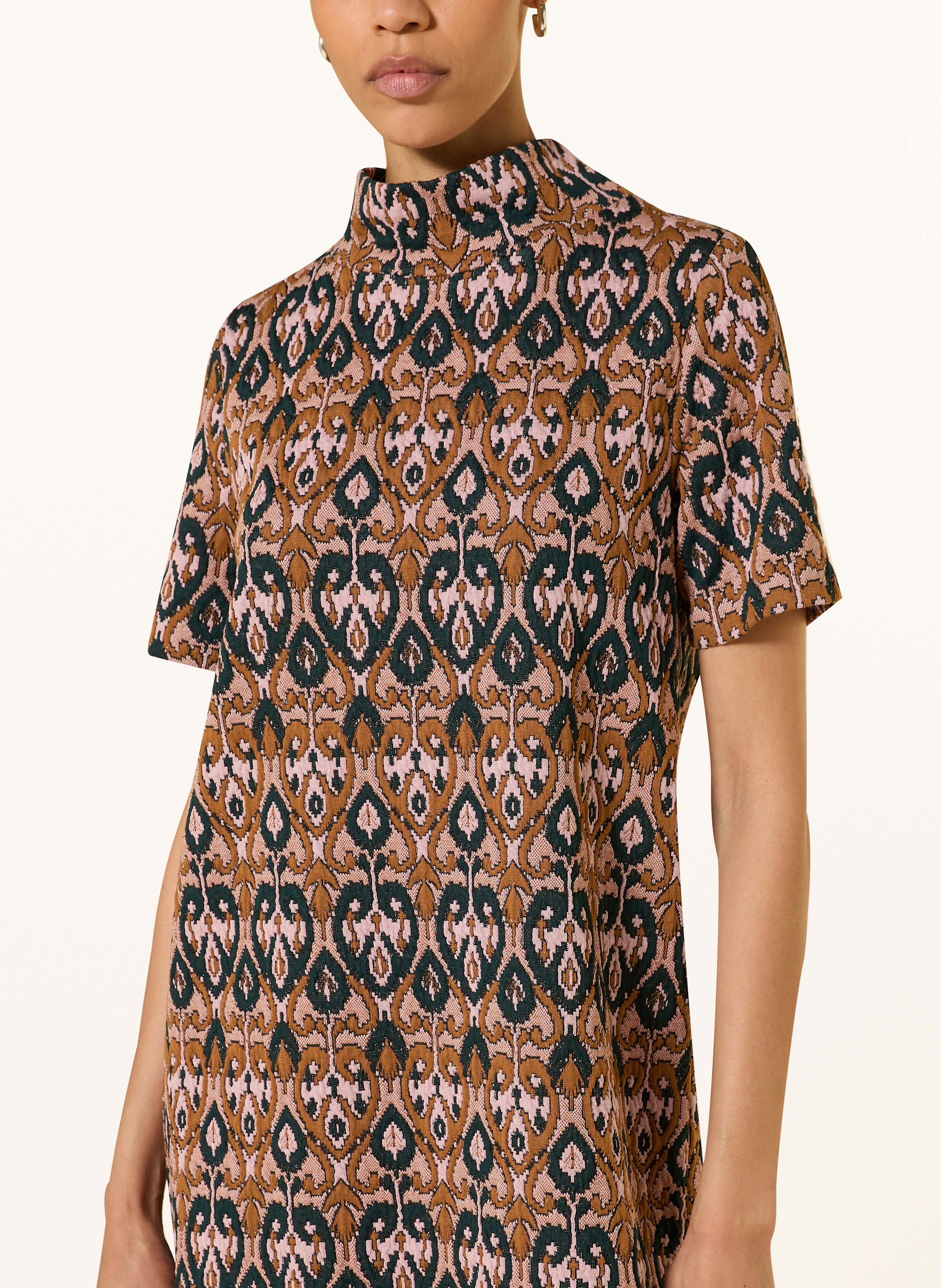 Thumbnail - Anna's Jacquard-Kleid braun