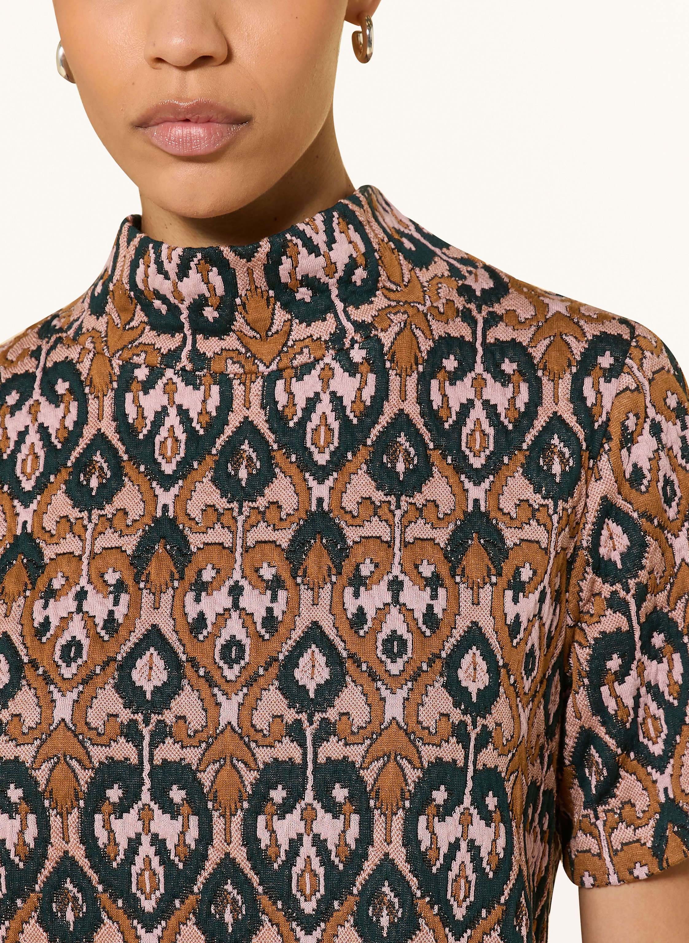 Thumbnail - Anna's Jacquard-Kleid braun