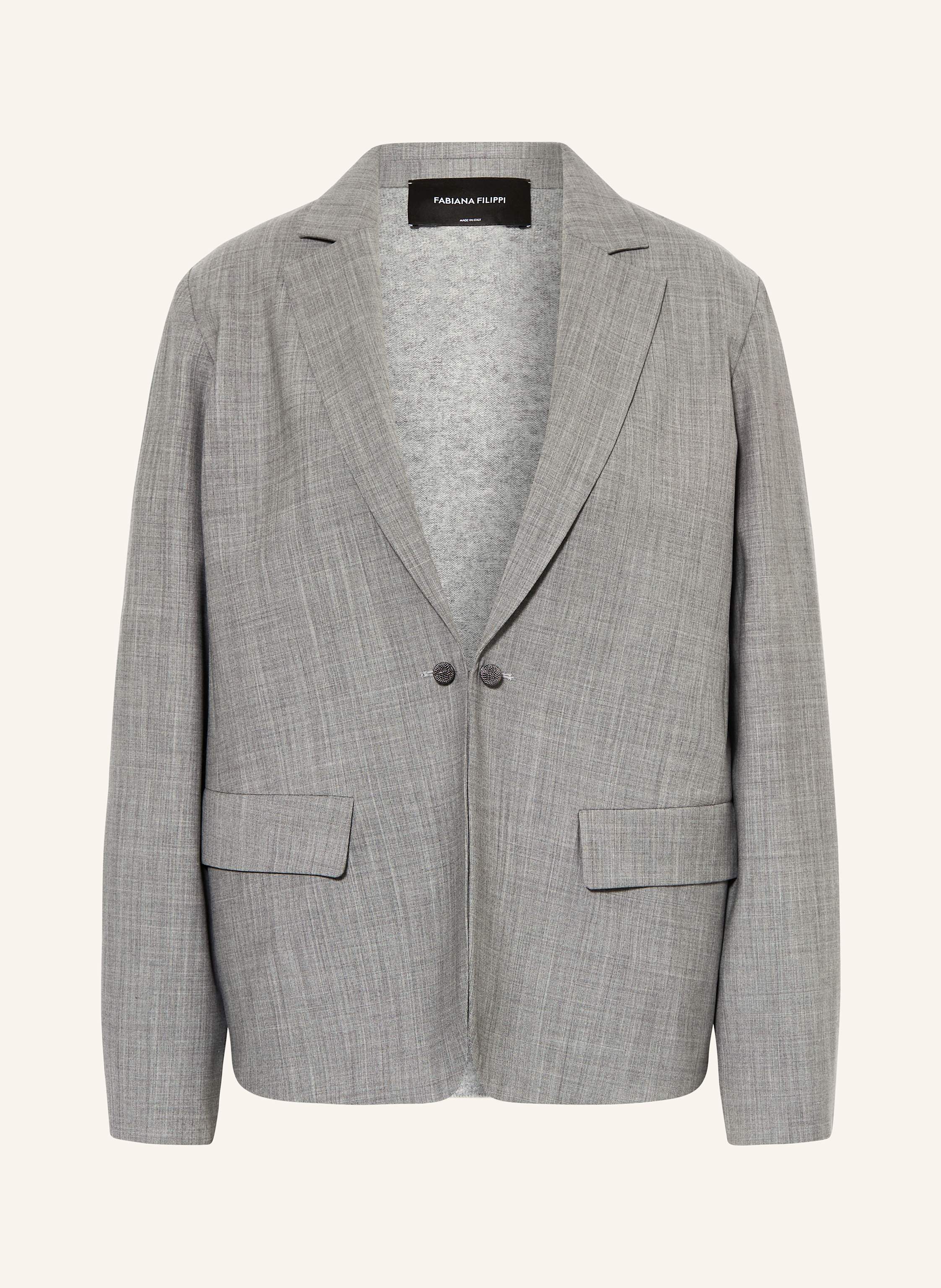 FABIANA FILIPPI Blazer in mixed materials with decorative
