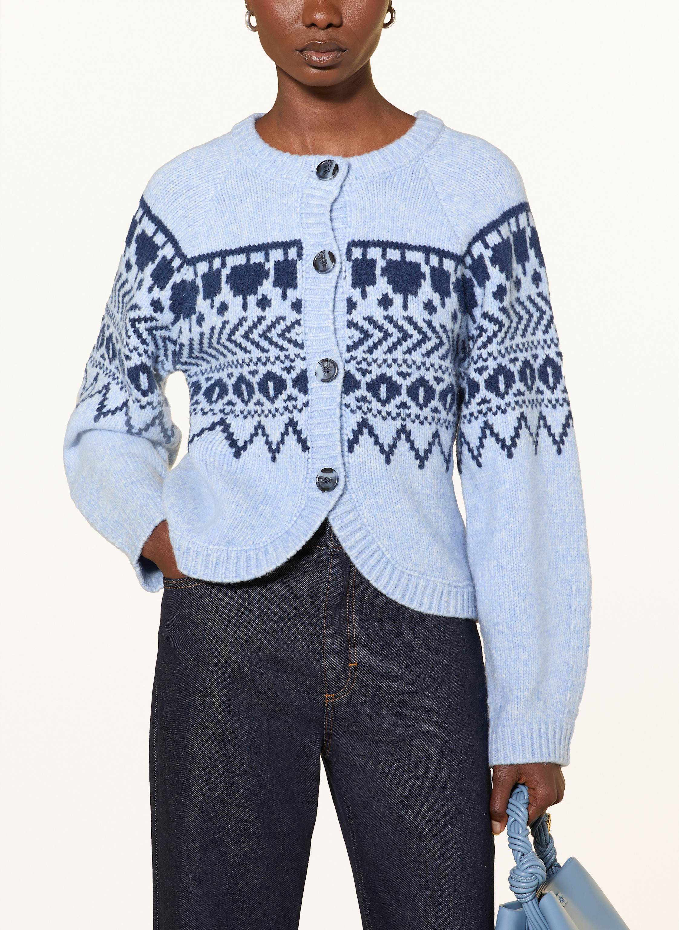 Thumbnail - Baum Und Pferdgarten Strickjacke Colin blau