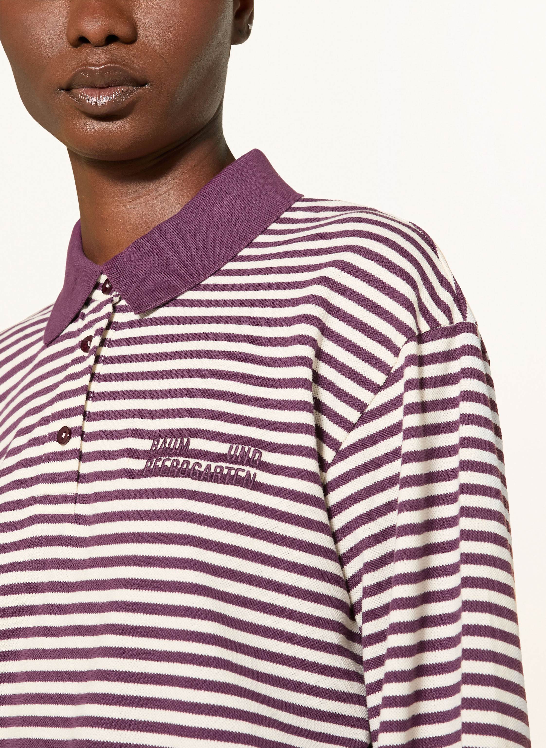 Thumbnail - Baum Und Pferdgarten Piqué-Poloshirt Jeanne Loose Fit lila