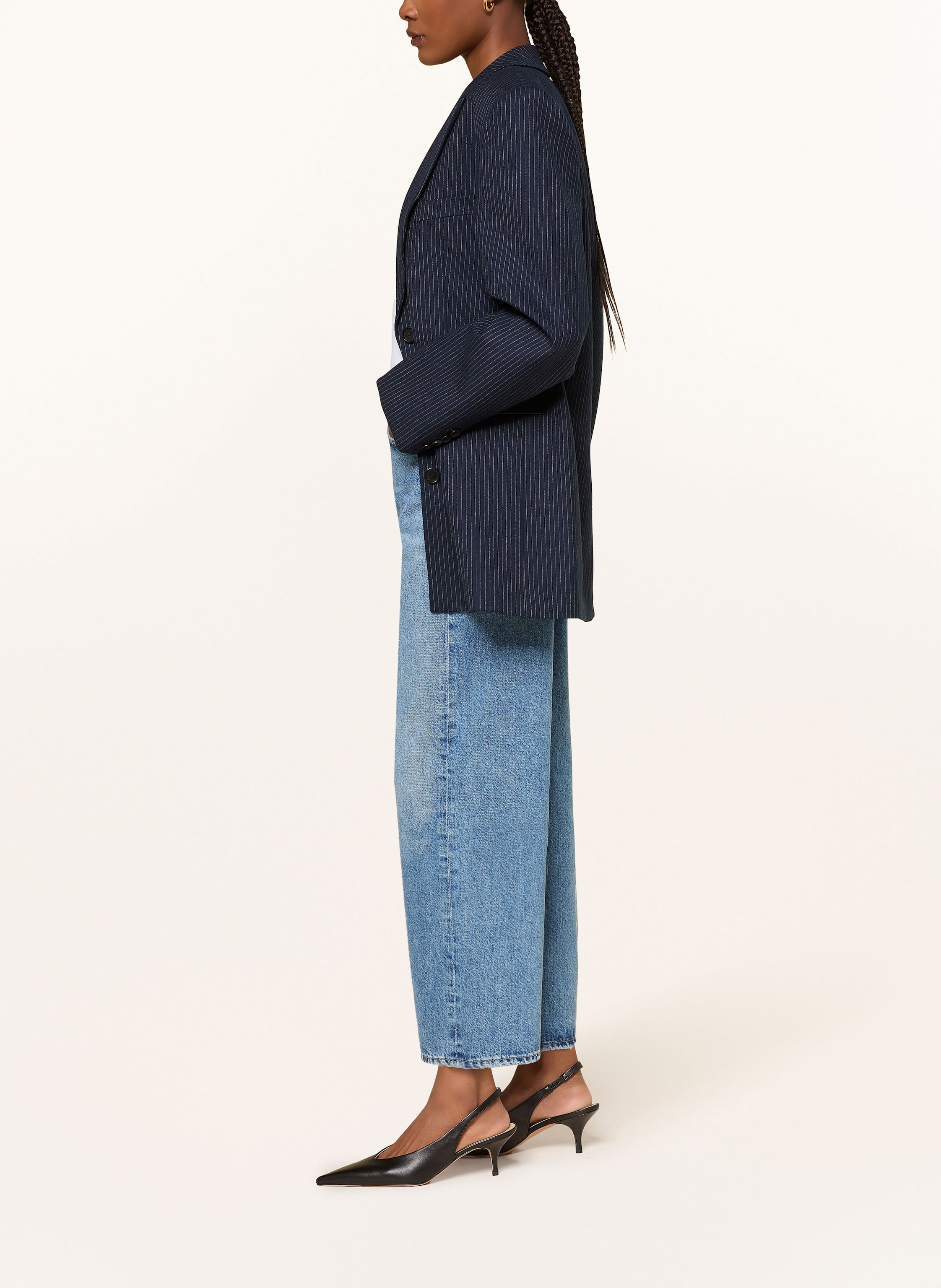 Thumbnail - Agolde Wide Leg Jeans Ren blau