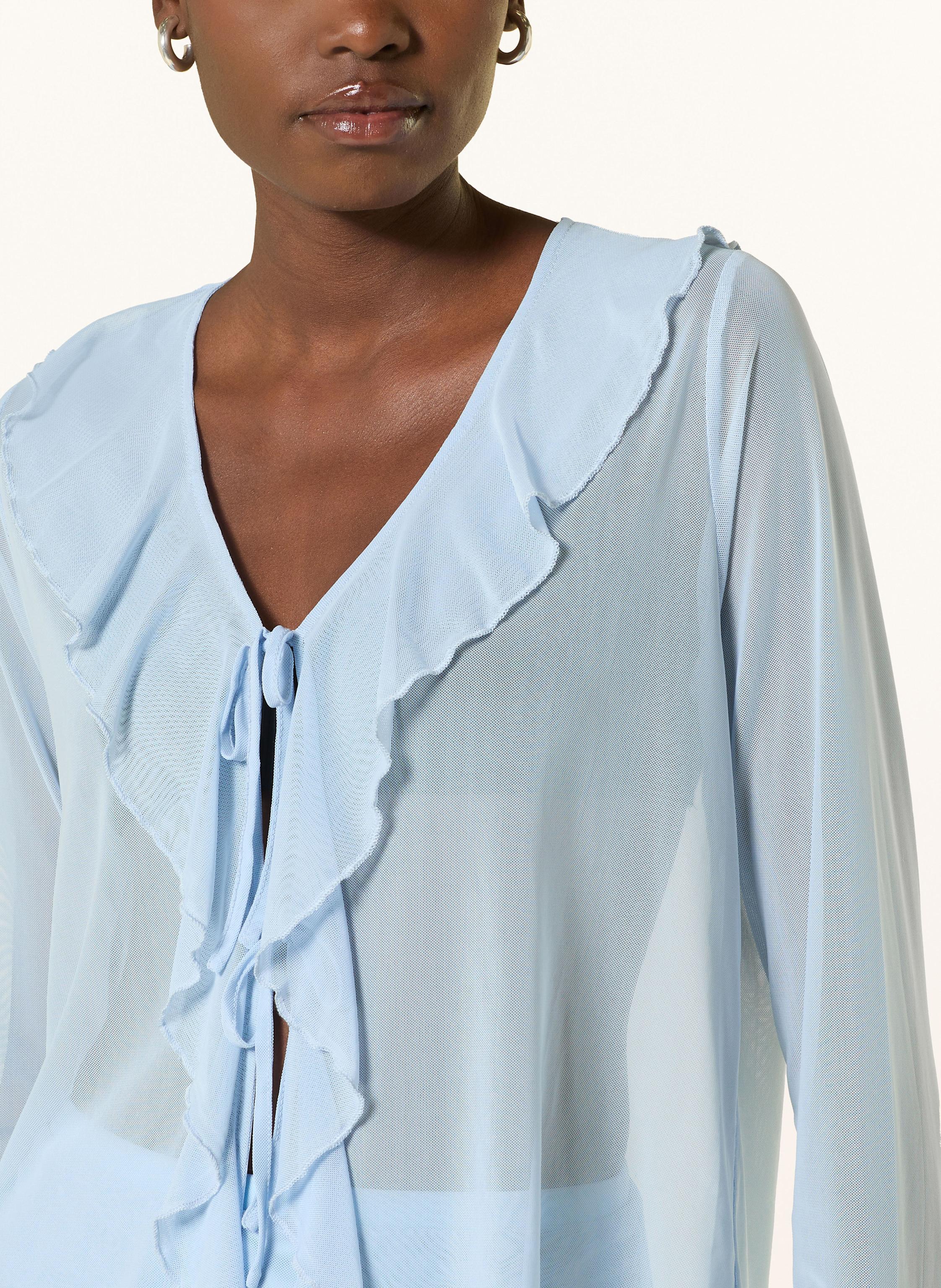 Thumbnail - Neo Noir Blusenshirt Anika Aus Mesh blau