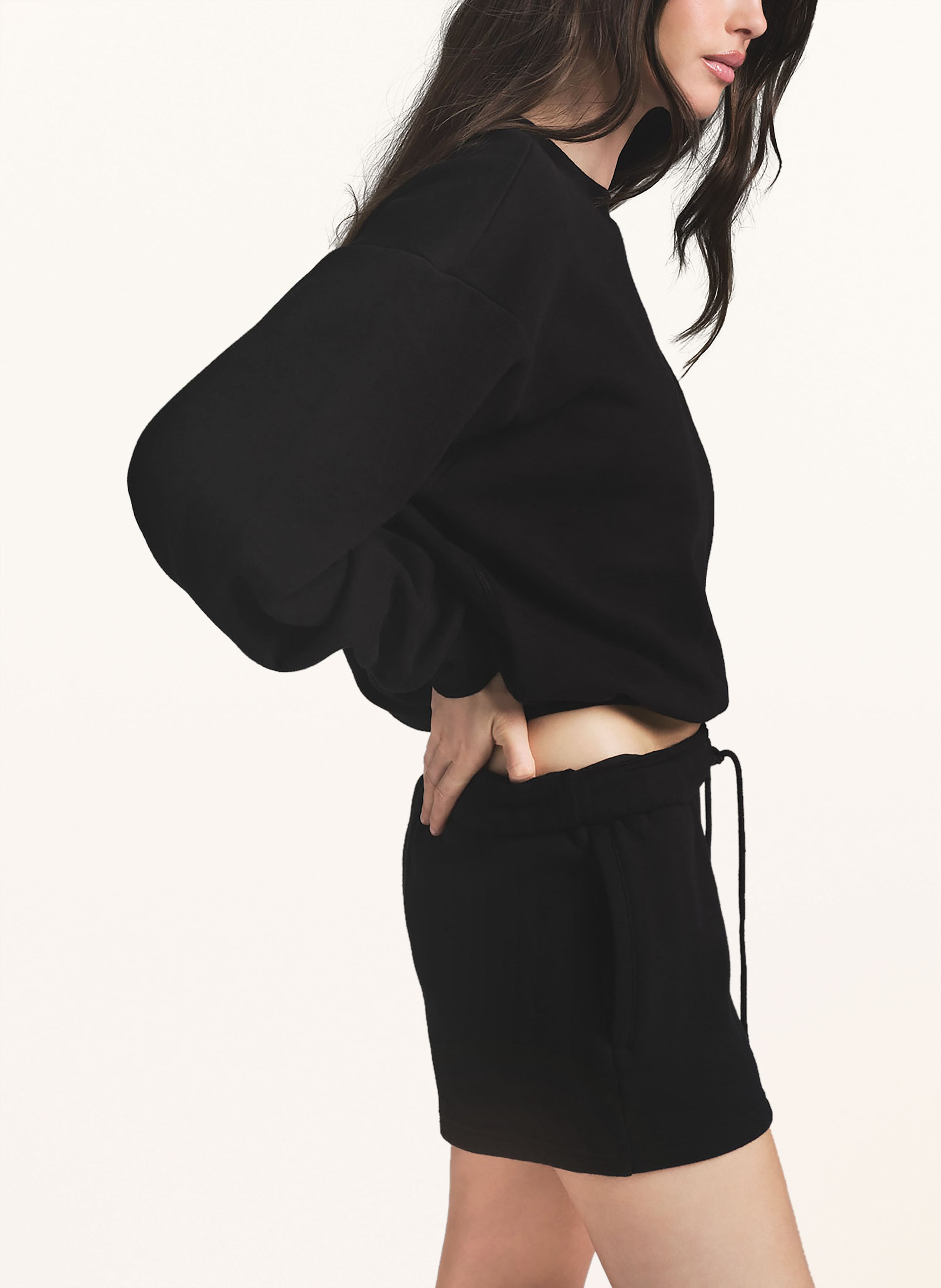 Thumbnail - Skims Lounge-Shorts Cotton Fleece schwarz