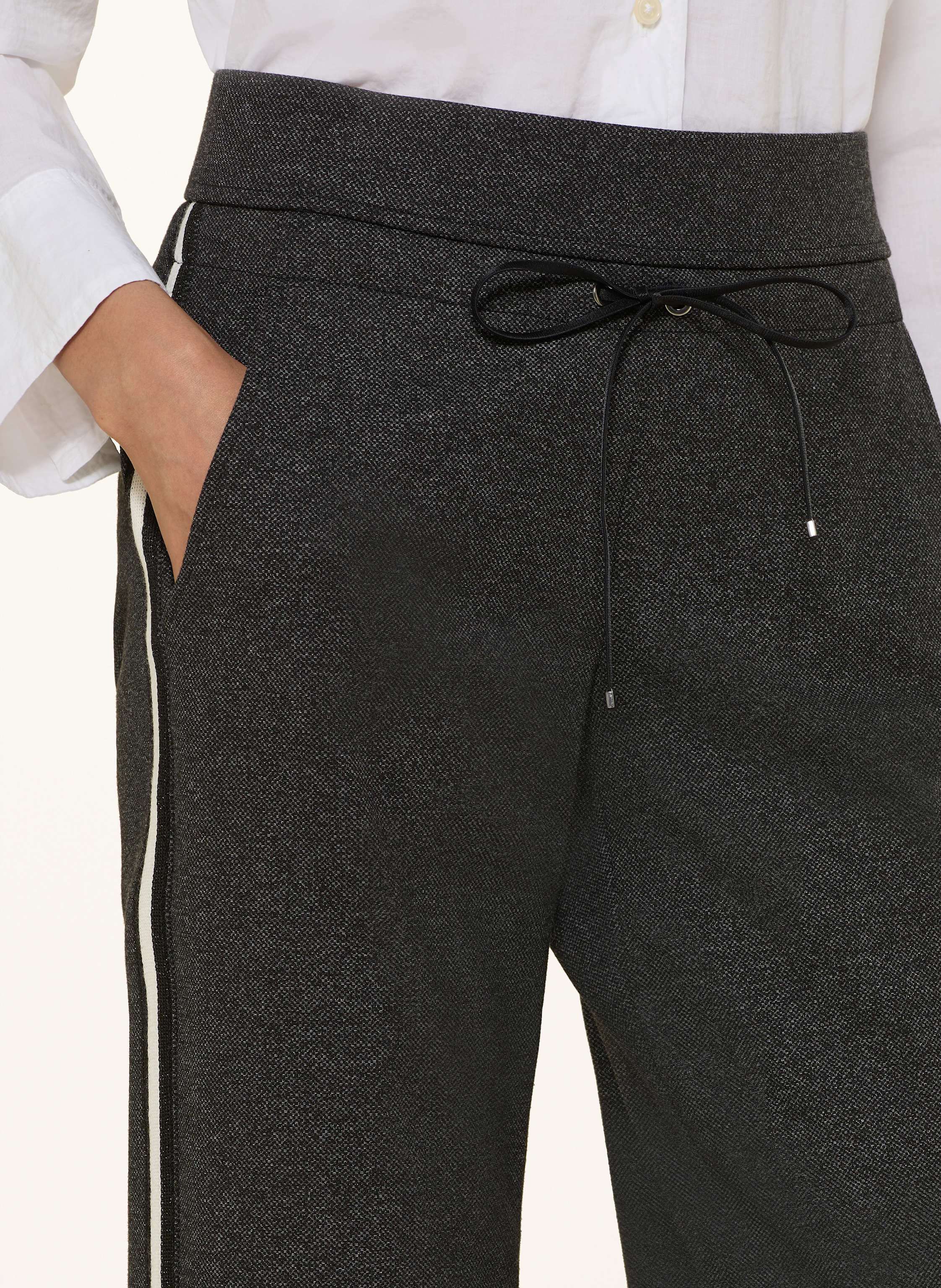 Thumbnail - Raffaello Rossi Jerseyhose Candice Mit Galonstreifen grau
