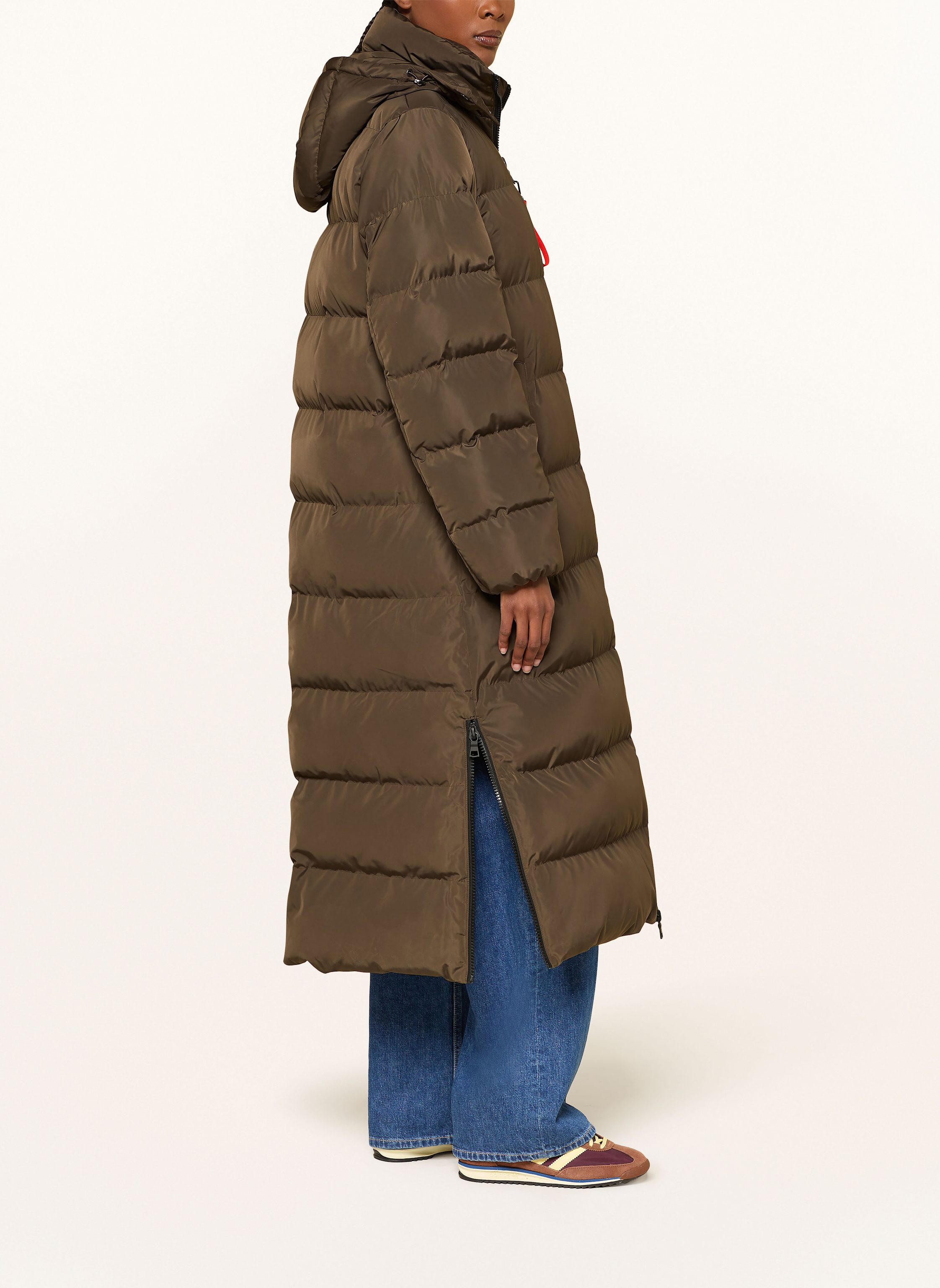 Thumbnail - No.1 Como Steppmantel Mit Abnehmbarer Kapuze beige