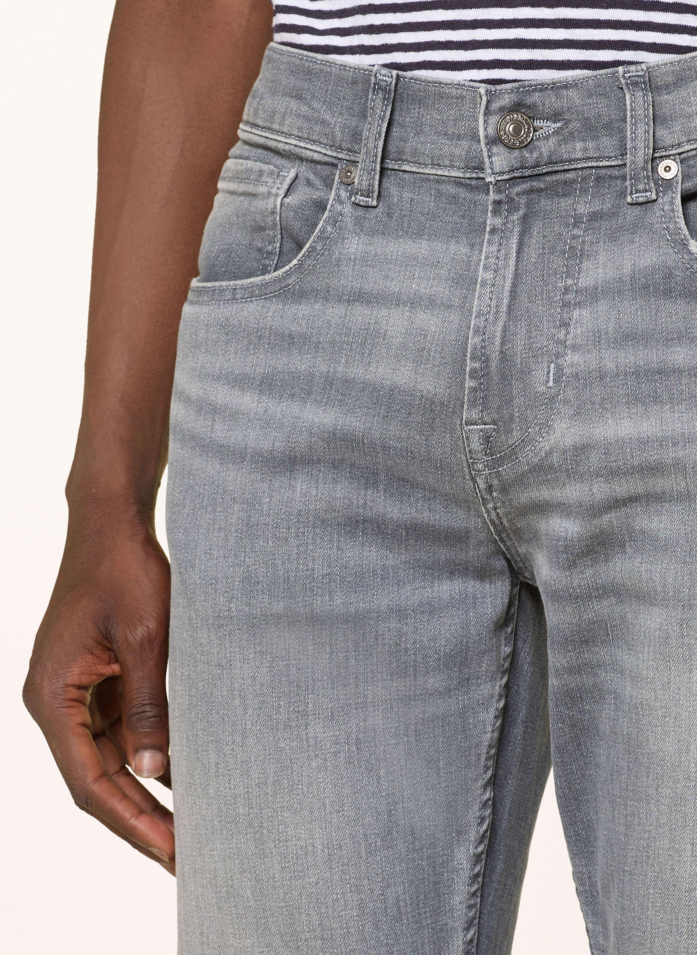 Thumbnail - 7 For All Mankind Jeans Slimmy Tapered Skinny Fit blau