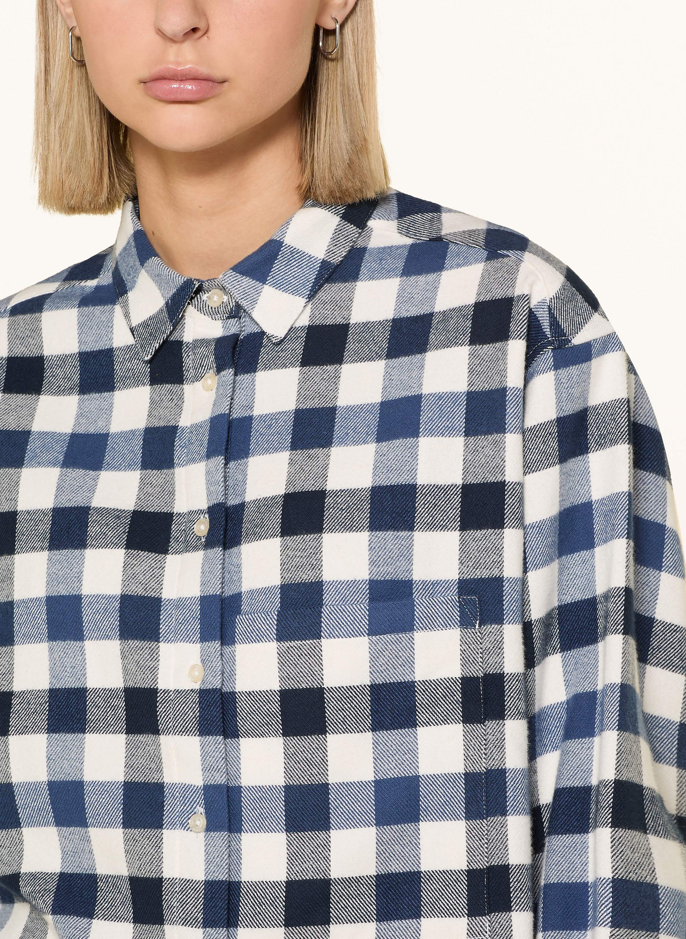 Thumbnail - Emily Van Den Bergh Hemdbluse Aus Flanell blau