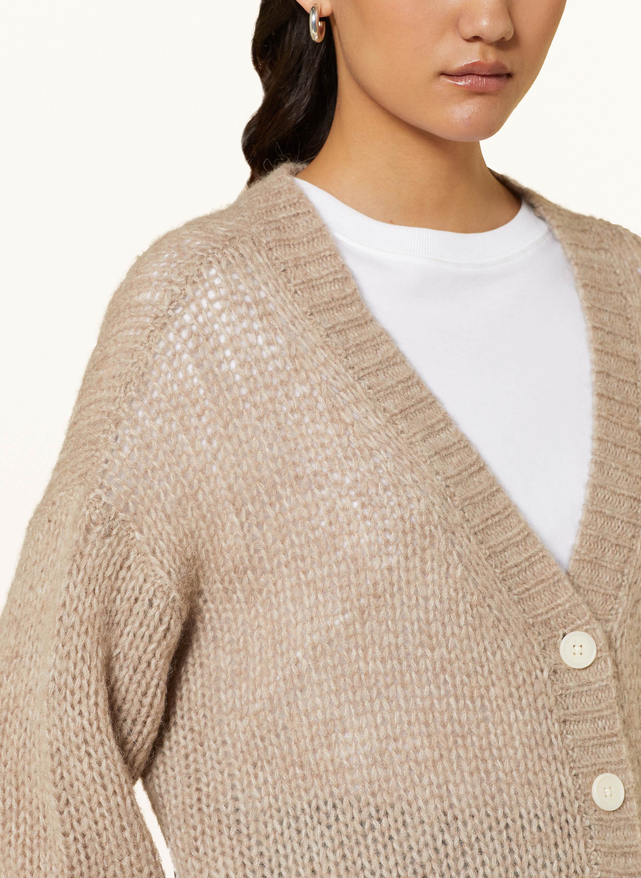 Thumbnail - Mrs & Hugs Strickjacke Mit Alpaka braun