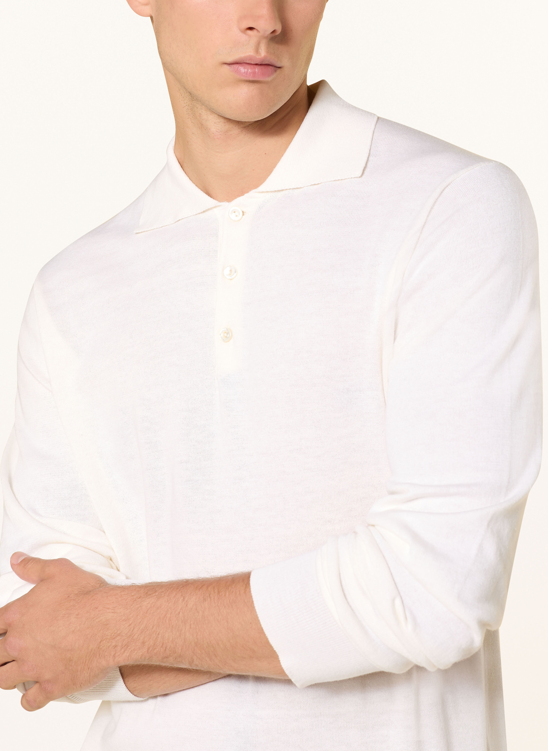 Thumbnail - Eton Strick-Poloshirt weiss