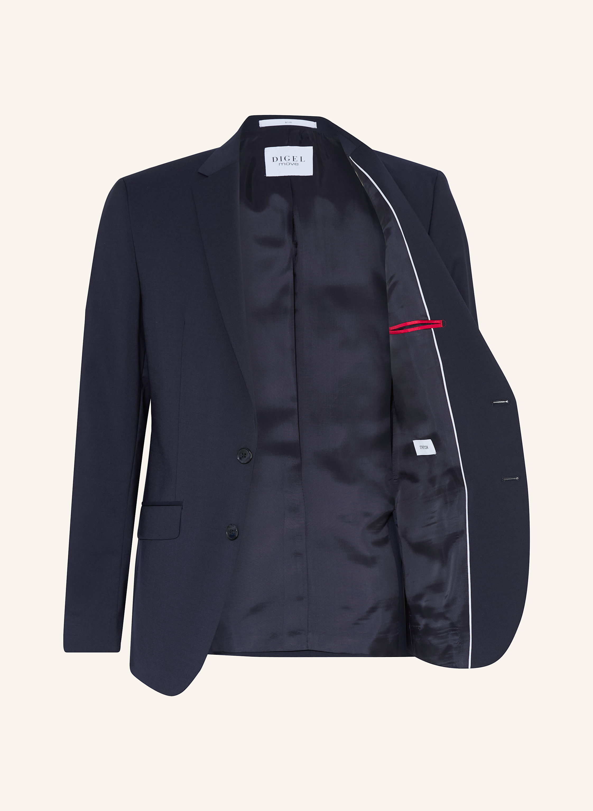 Thumbnail - Digel Move Anzugsakko Allan Slim Fit blau