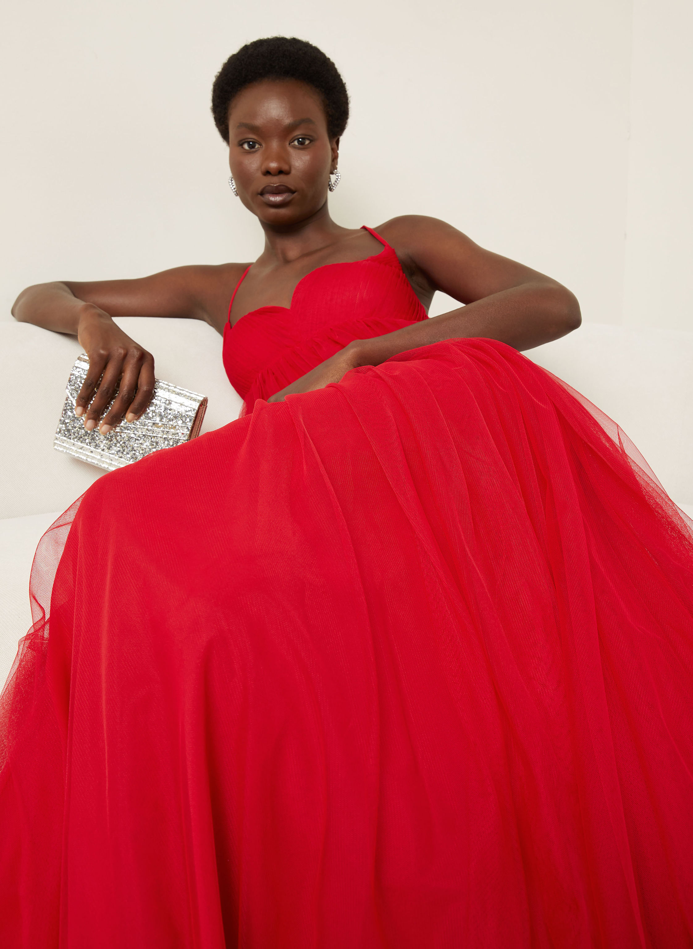 Thumbnail - Vera Wang Abendkleid Ame rot