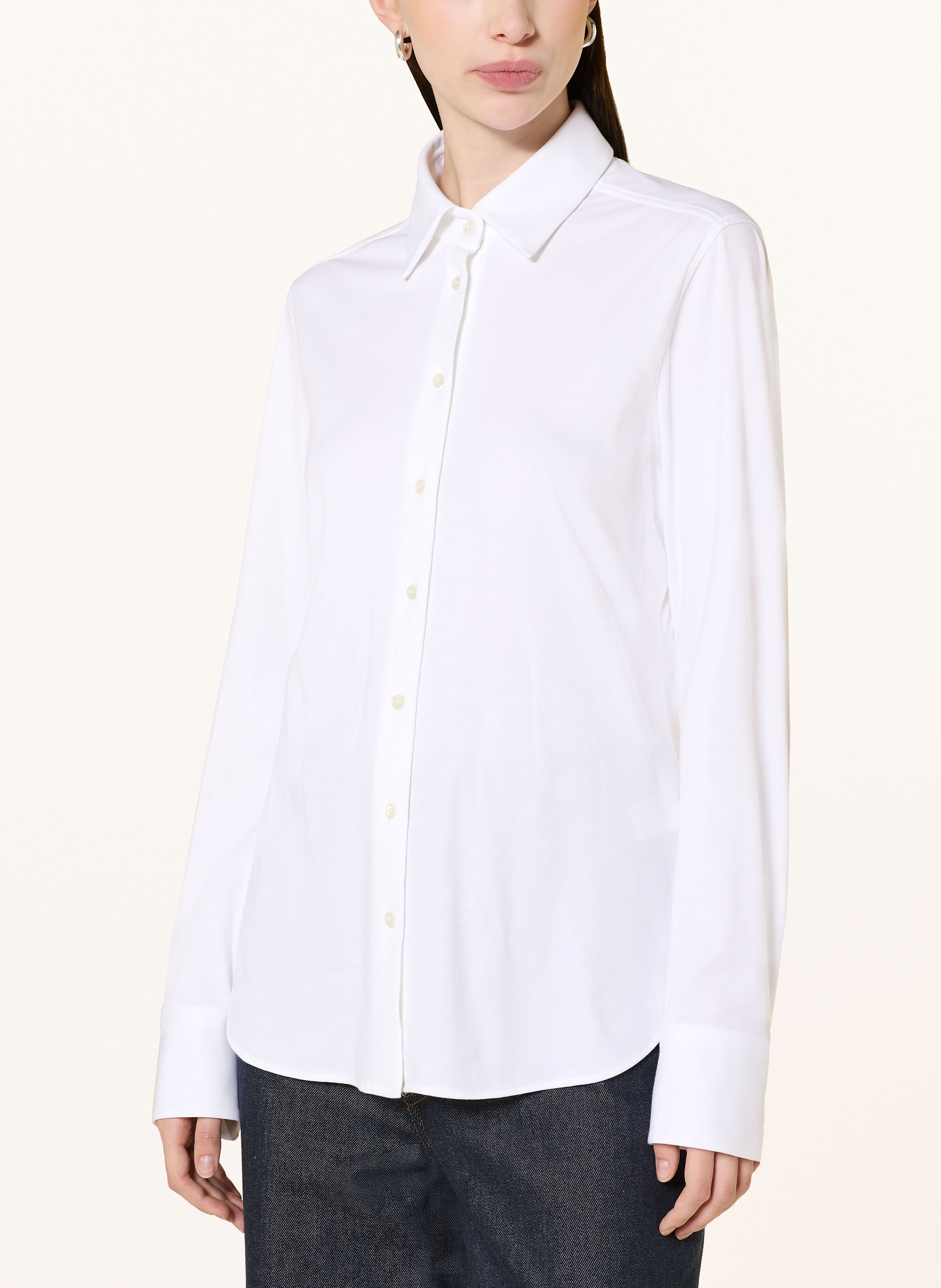 Thumbnail - Van Laack Hemdbluse Vl-Jany-Xx Aus Jersey weiss
