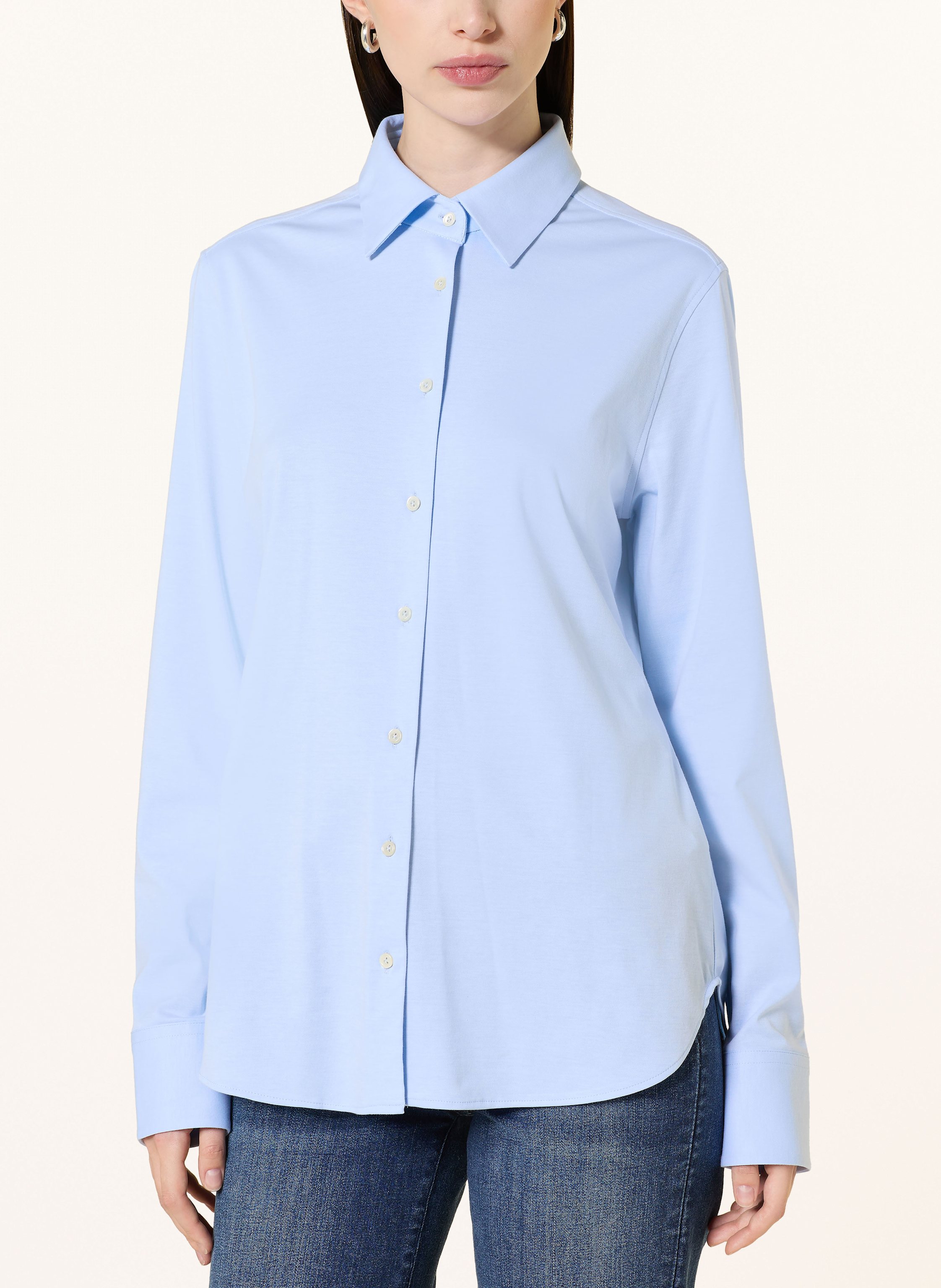 Thumbnail - Van Laack Hemdbluse Vl-Jany-Xx Aus Jersey blau