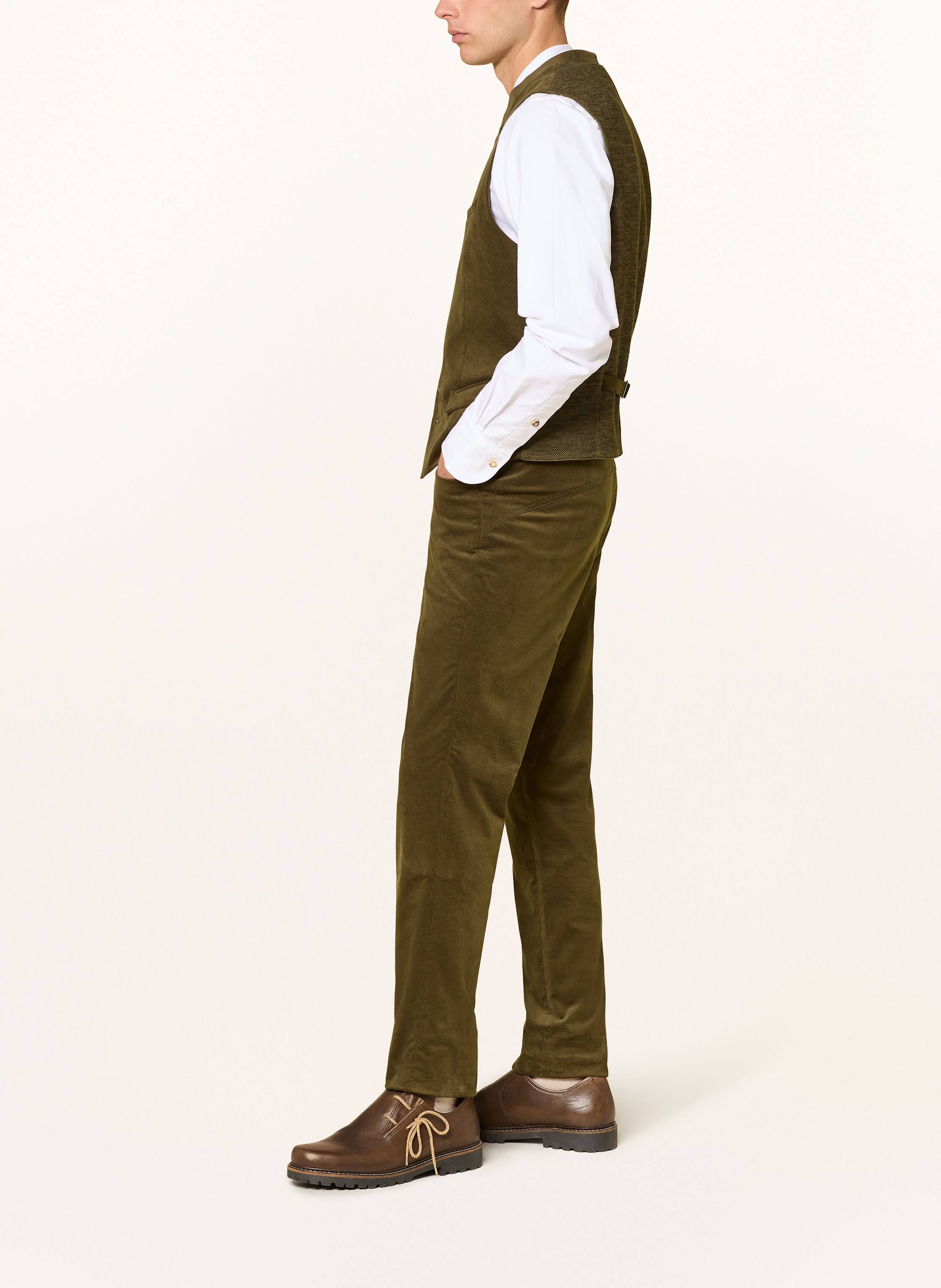 Thumbnail - Grasegger Trachtenhose Turin Slim Fit Aus Cord gruen