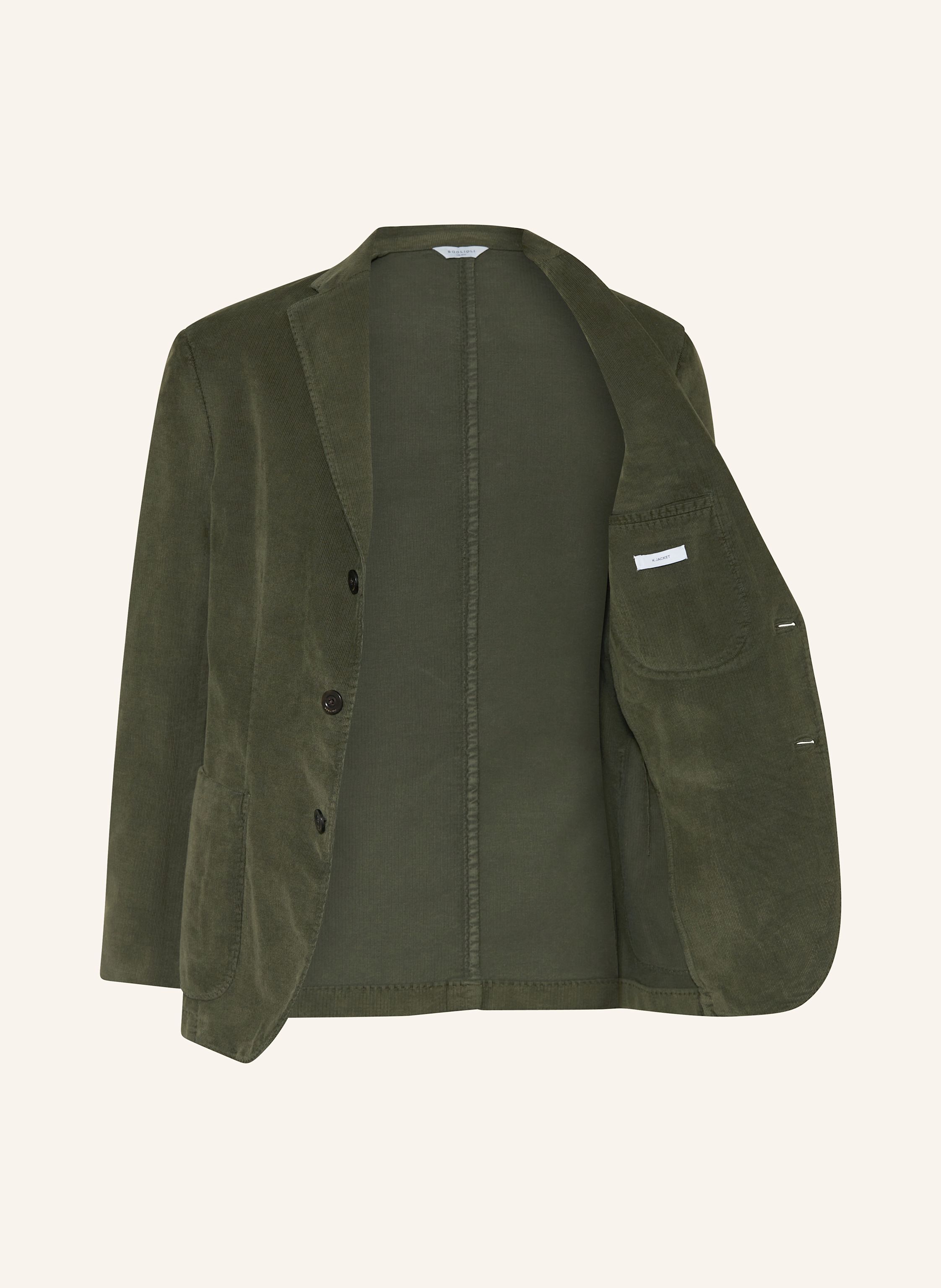 Thumbnail - Boglioli Anzugsakko Extra Slim Fit Aus Cord gruen