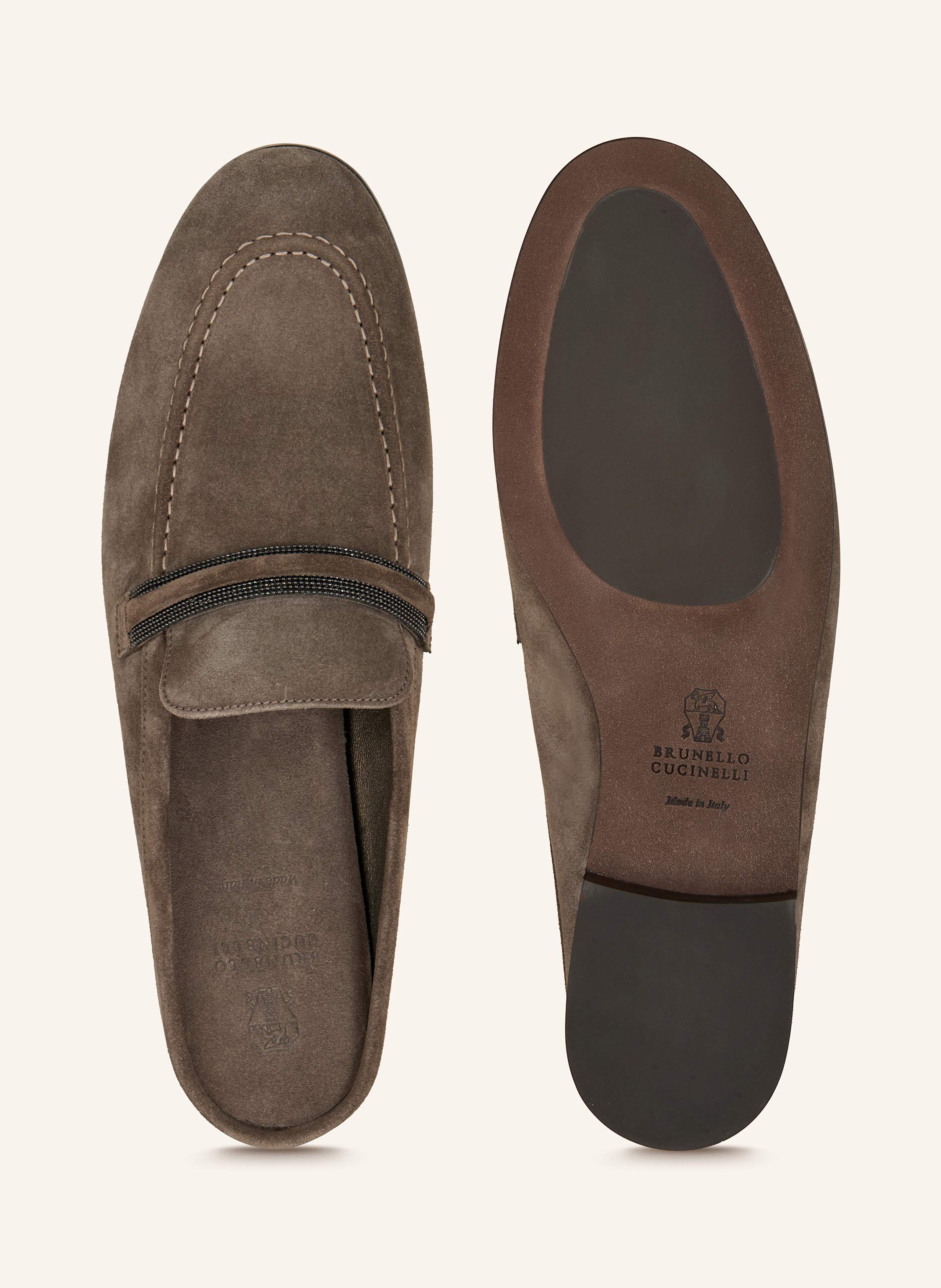 Thumbnail - Brunello Cucinelli Mules Mit Schmucksteinen braun