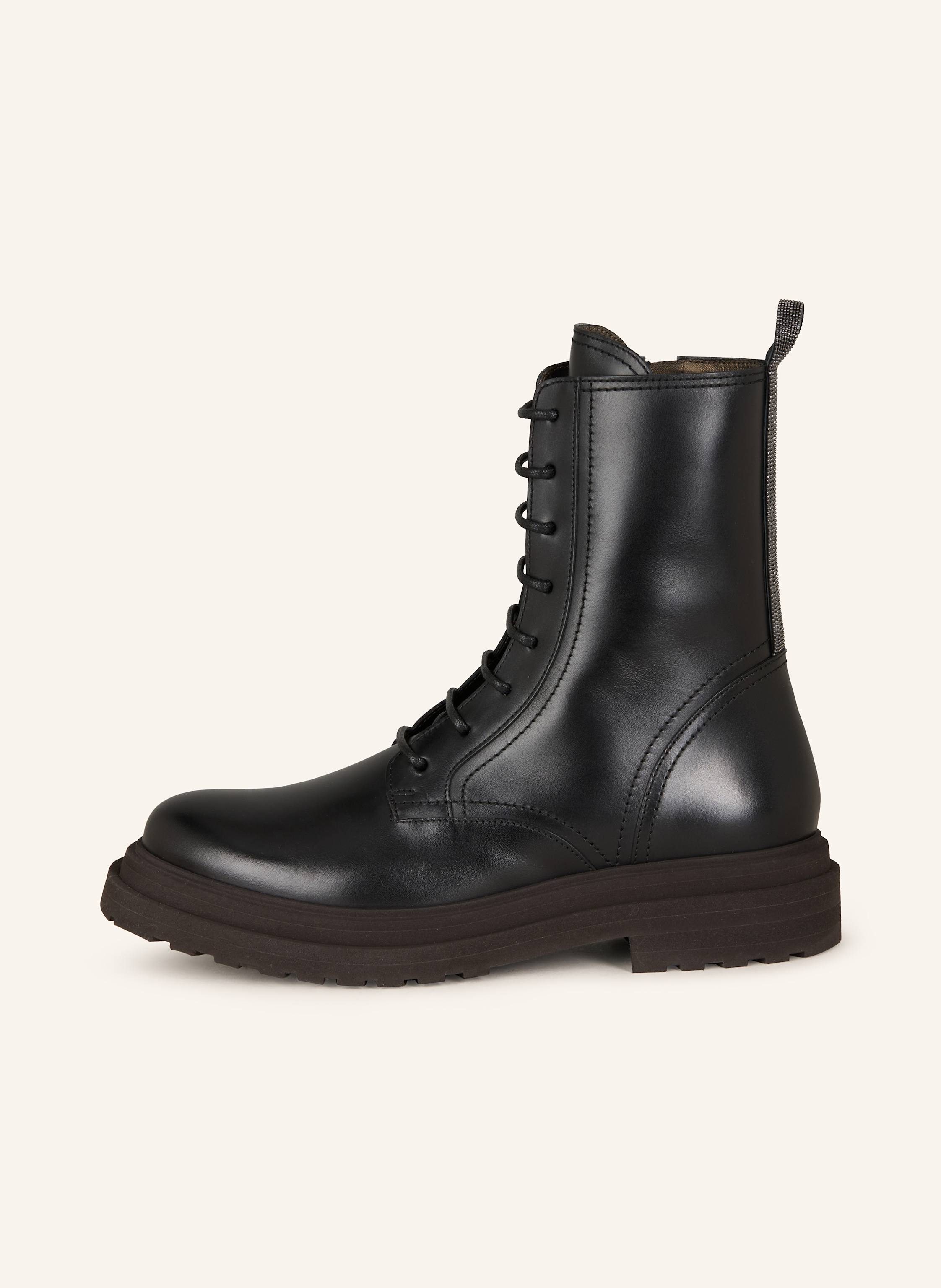 Thumbnail - Brunello Cucinelli Schnürboots Mit Schmucksteinen schwarz