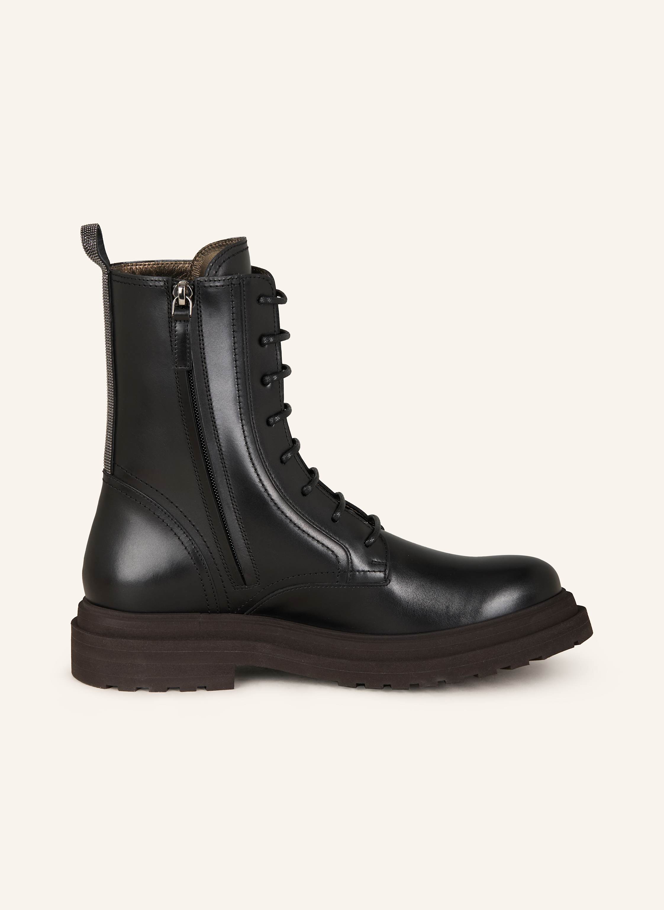 Thumbnail - Brunello Cucinelli Schnürboots Mit Schmucksteinen schwarz