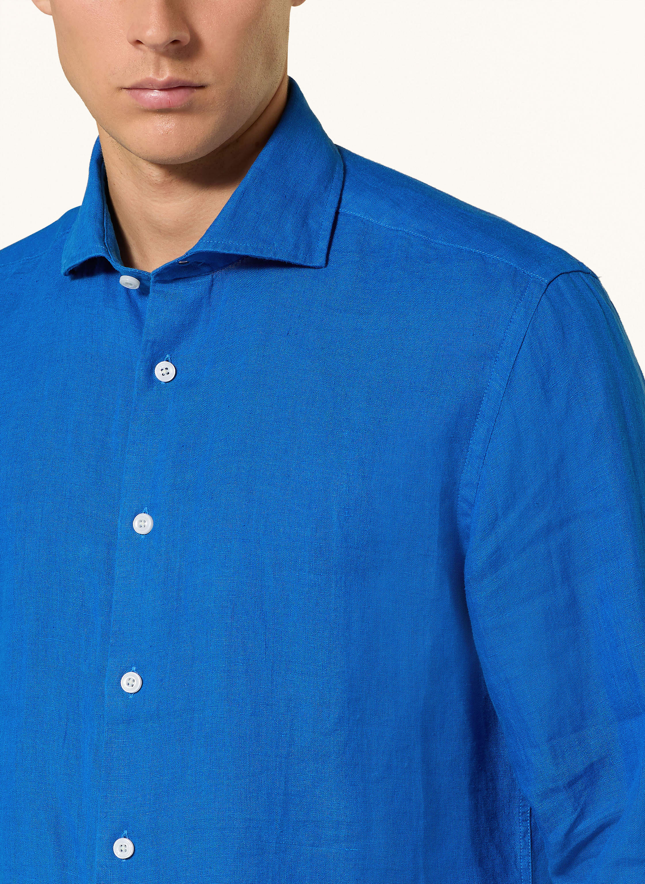 Thumbnail - Reiss Leinenhemd Ruban Regular Fit blau