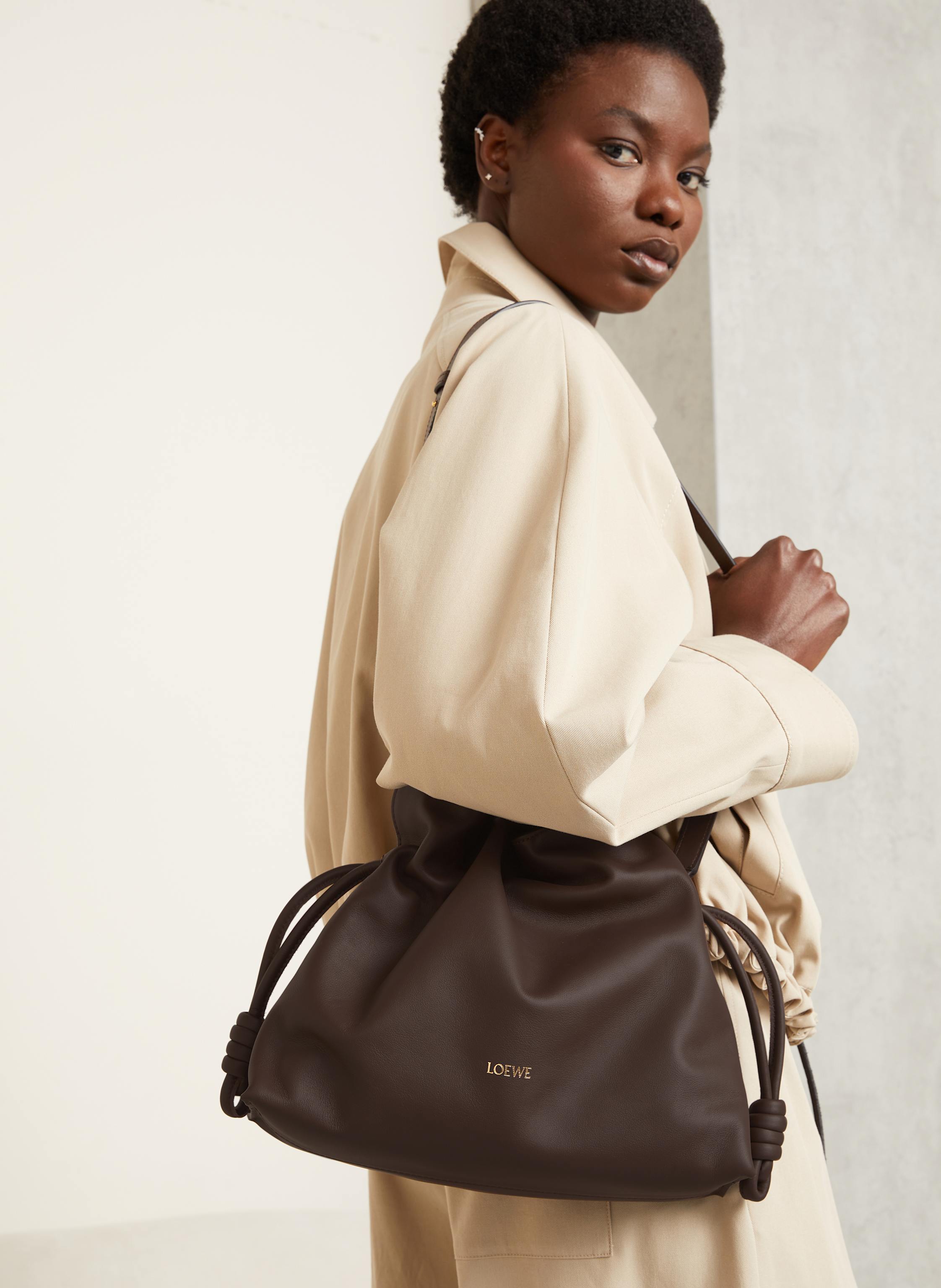 Thumbnail - Loewe Umhängetasche Flamenco Medium braun