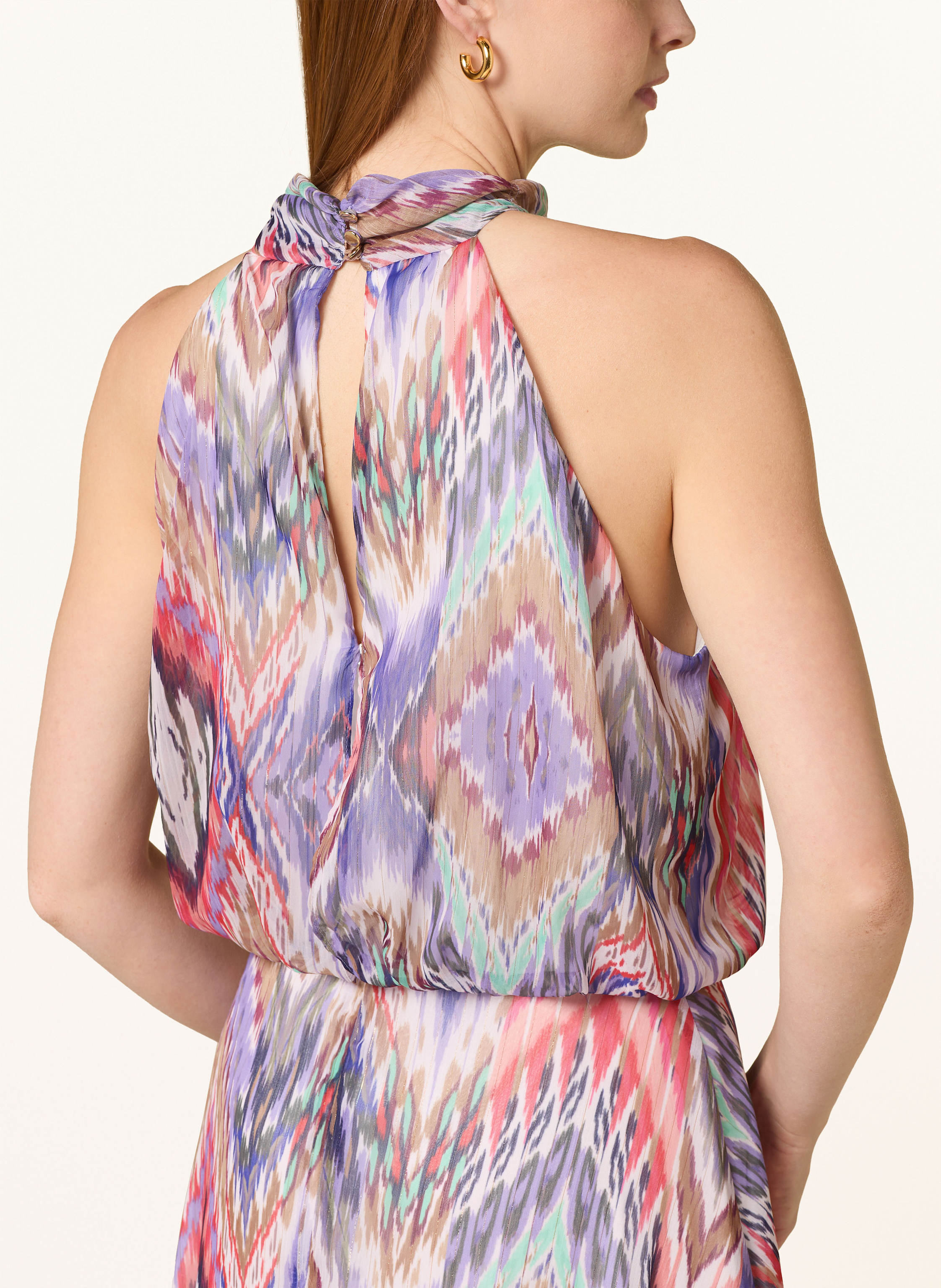 Thumbnail - Swing Abendkleid Mit Glitzergarn rot