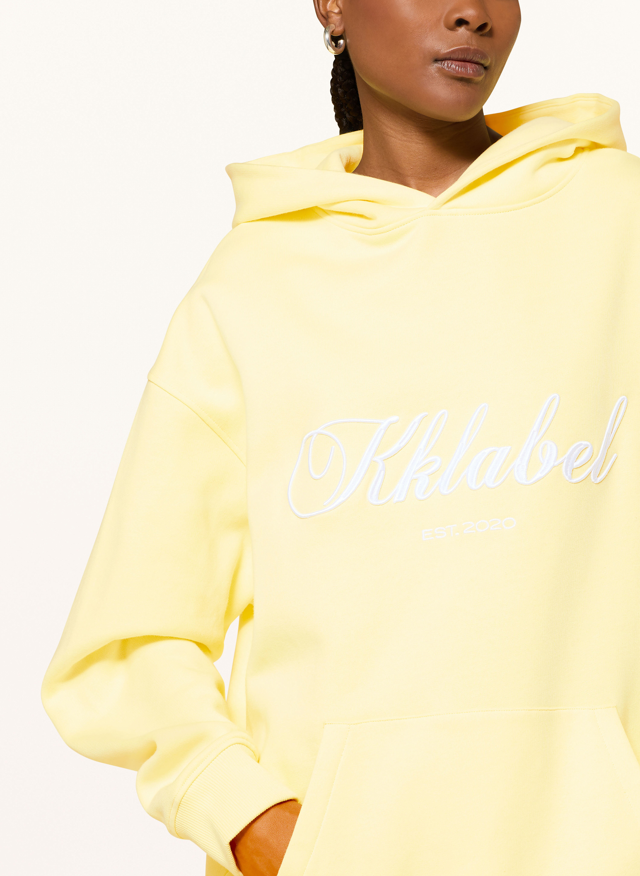 Thumbnail - Karo Kauer Oversized-Hoodie gelb