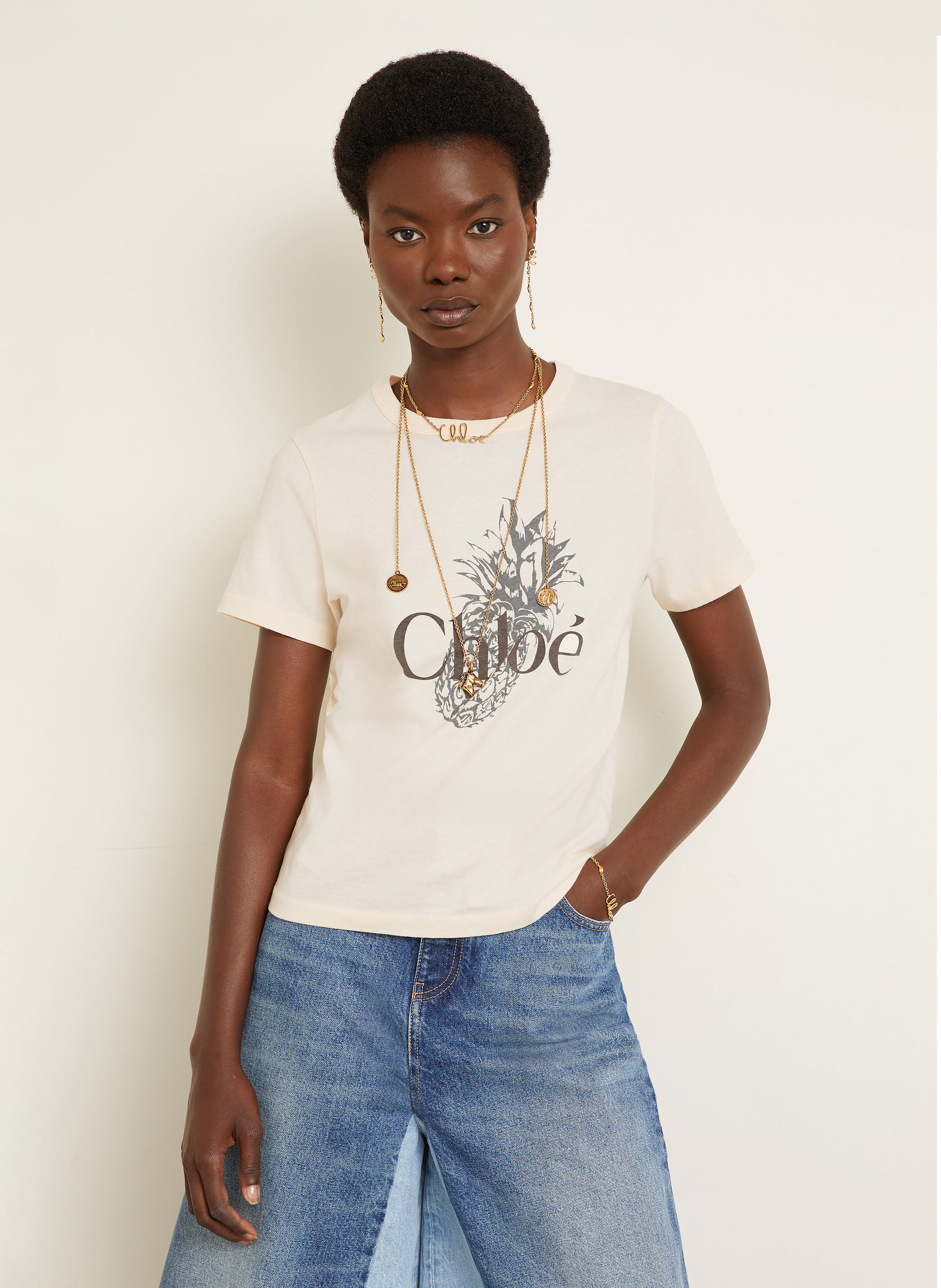Thumbnail - Chloé T-Shirt gelb