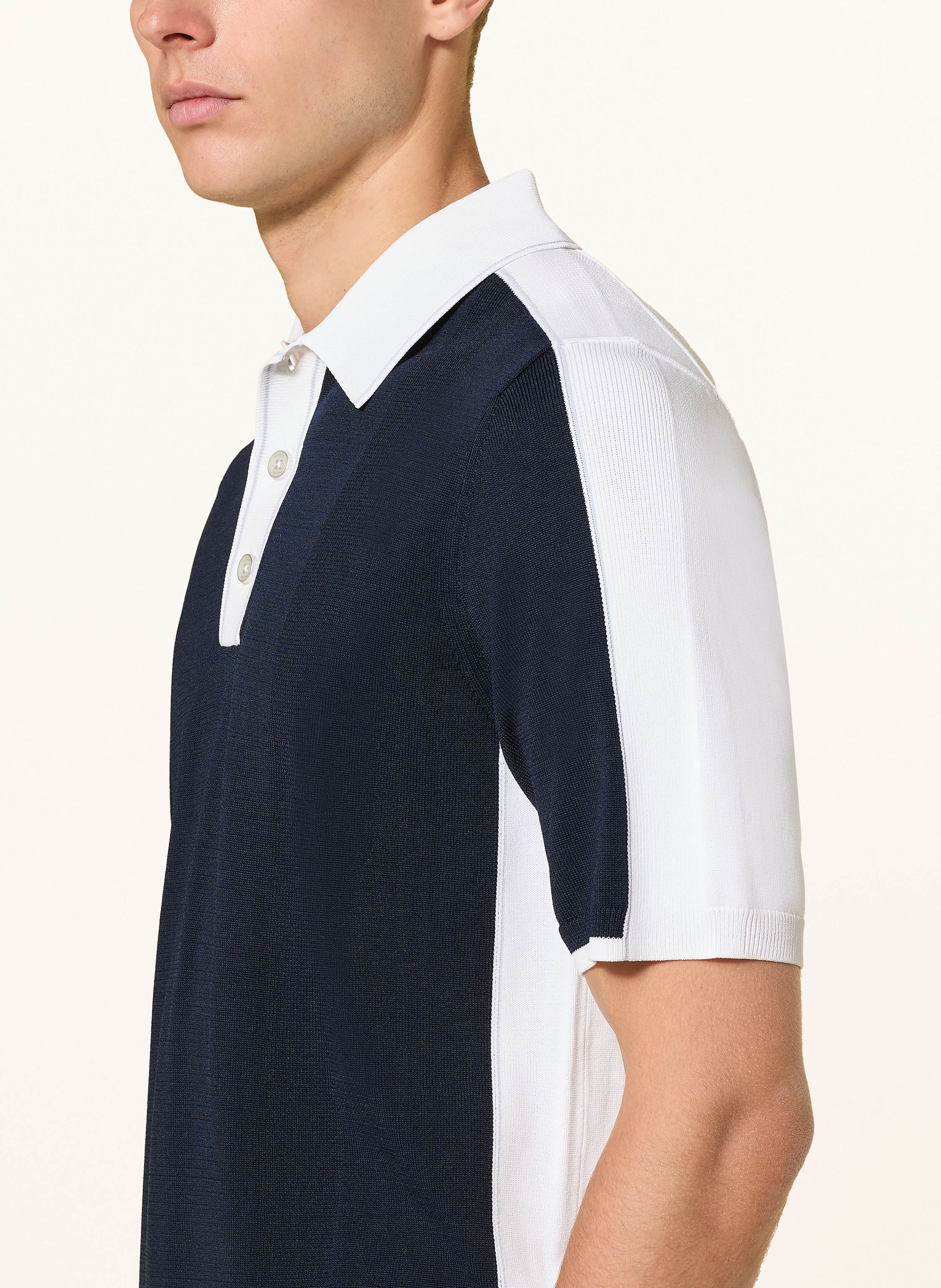 Thumbnail - Reiss Strick-Poloshirt Pentel blau