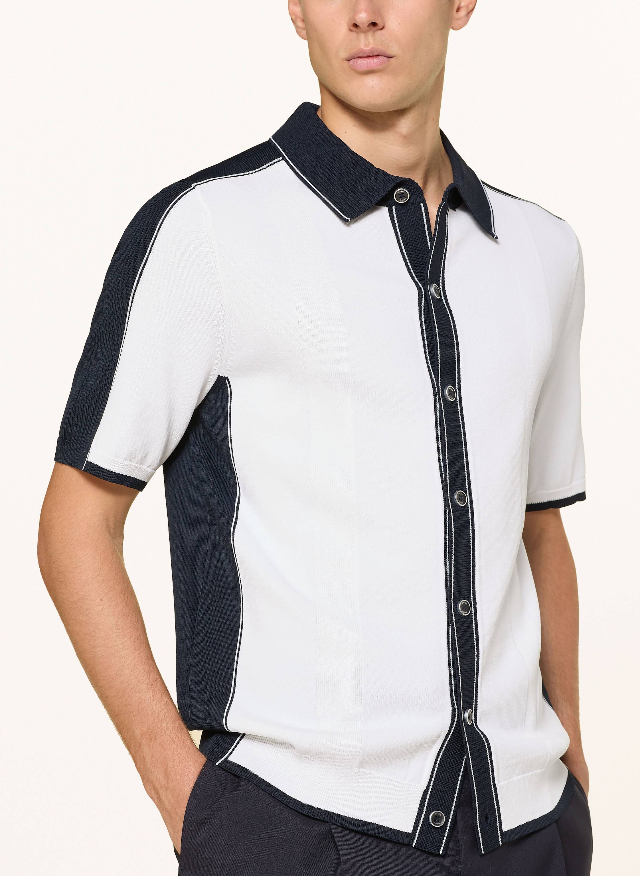 Thumbnail - Reiss Strickhemd Dunwich Comfort Fit weiss