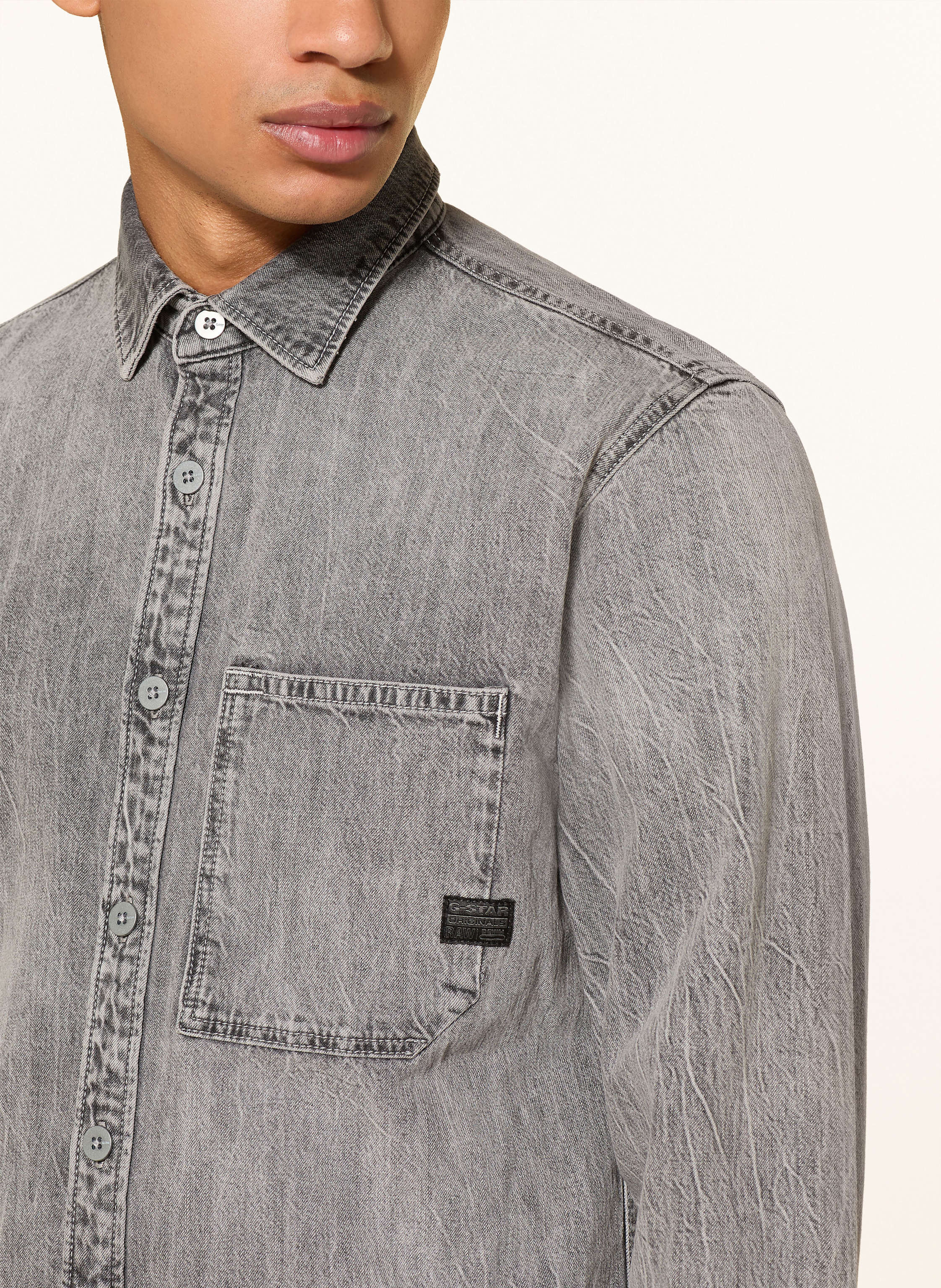 Thumbnail - G-Star Jeans-Overshirt grau