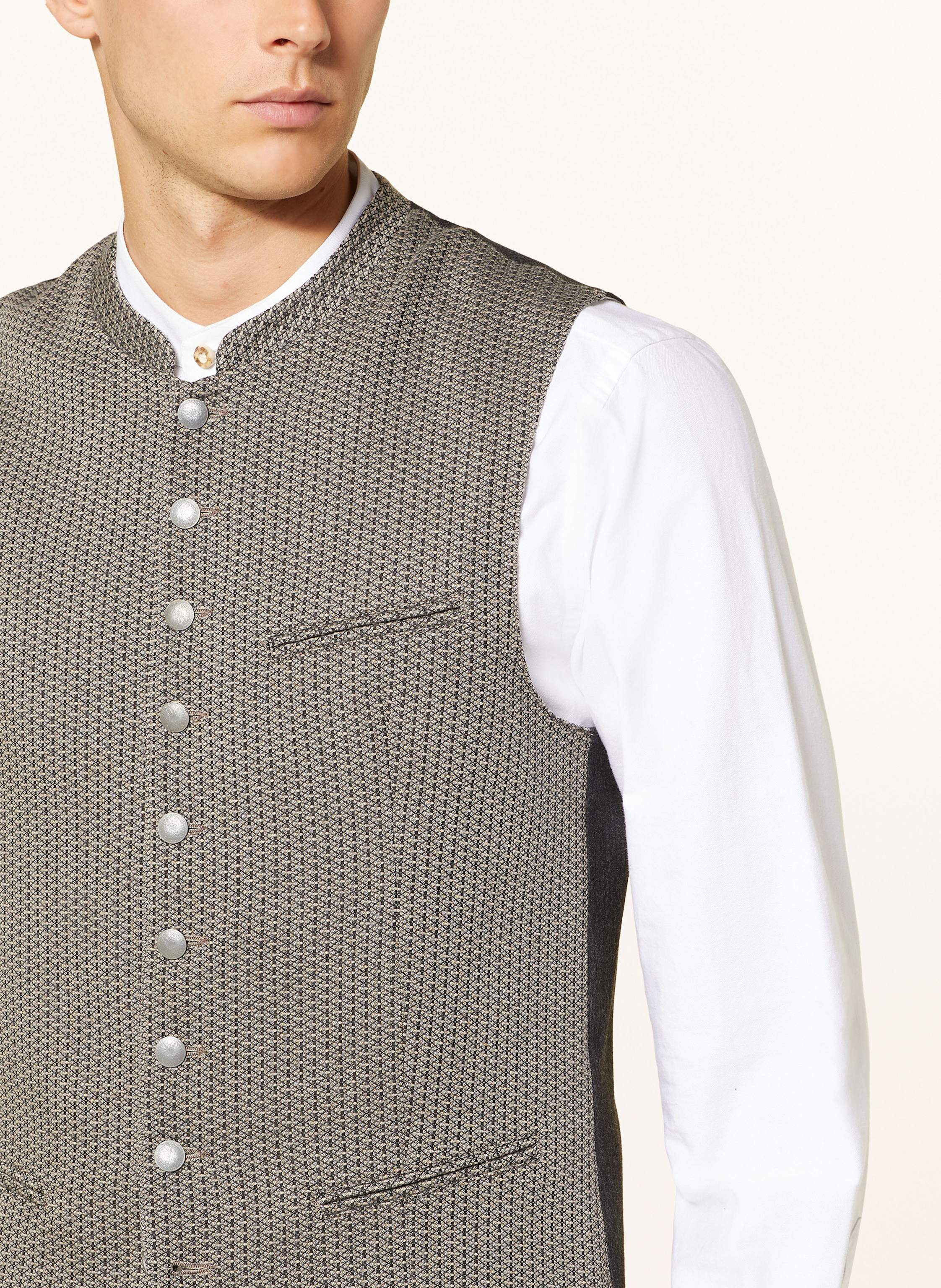 Thumbnail - Hammerschmid Trachtenweste Kilian Slim Fit beige