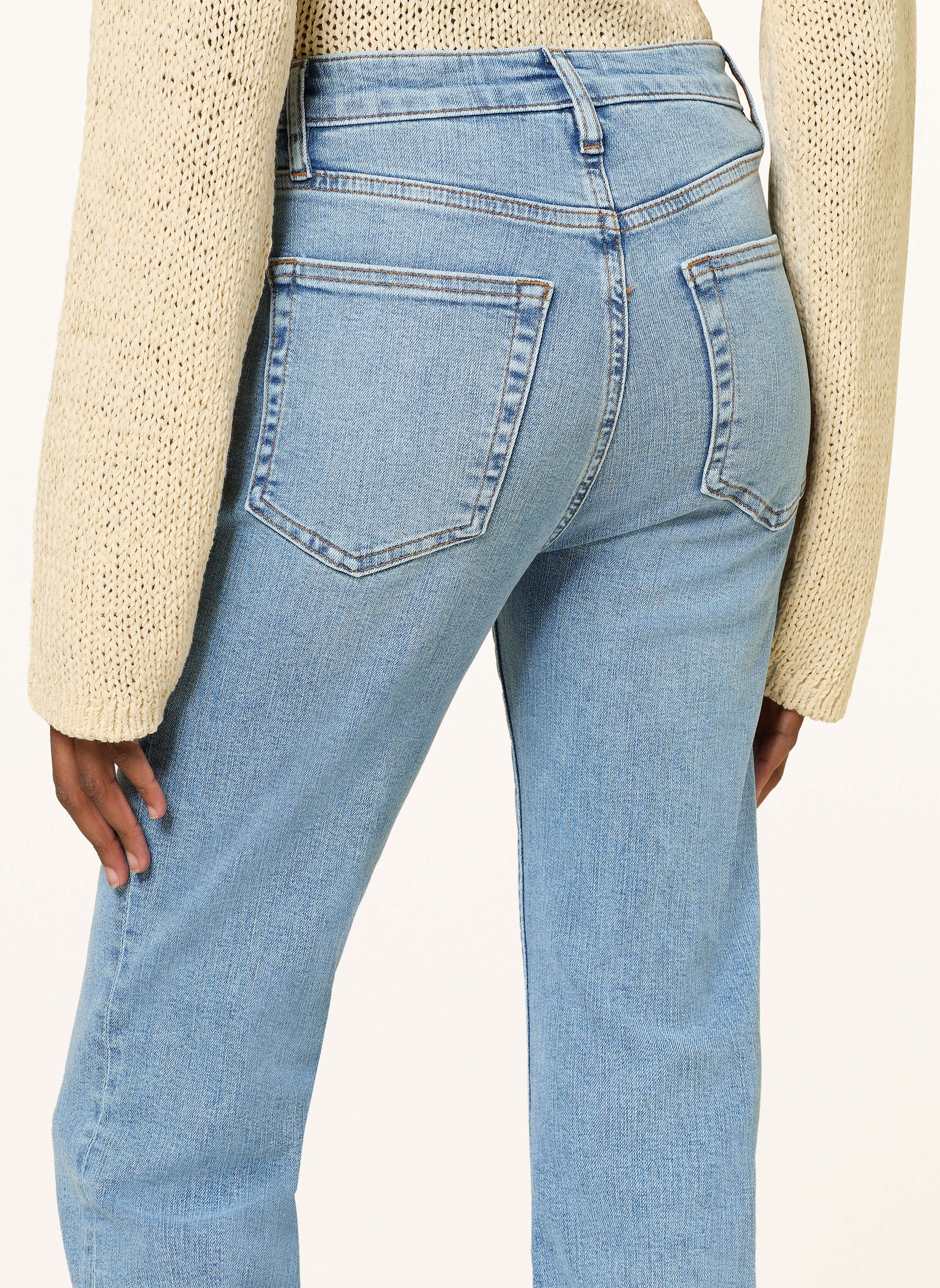 Thumbnail - Frame Bootcut Jeans The Reboot Crop blau