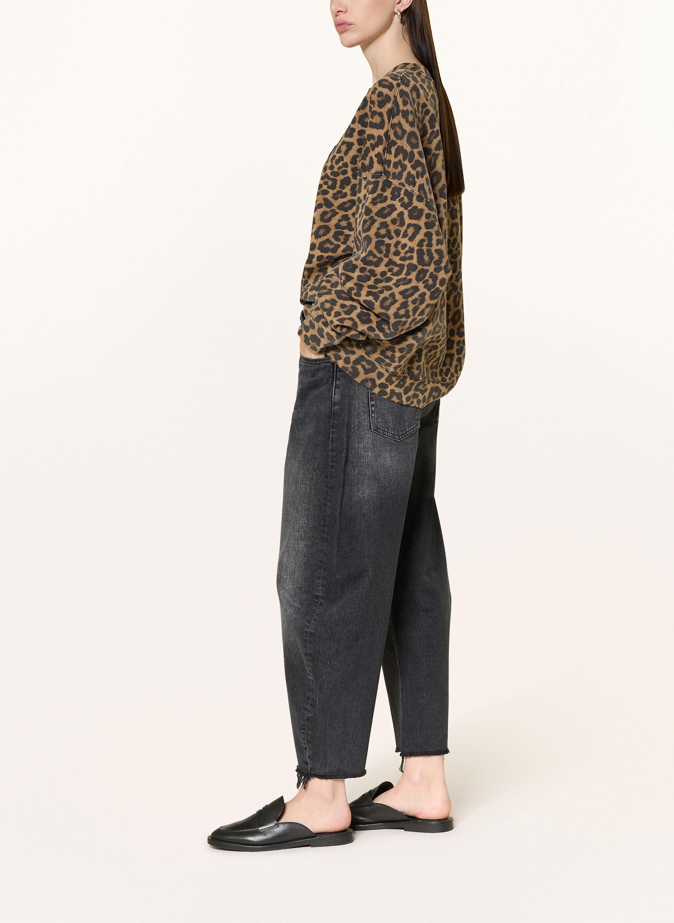 Thumbnail - Frame Barrel Jeans The Bubble Crop schwarz