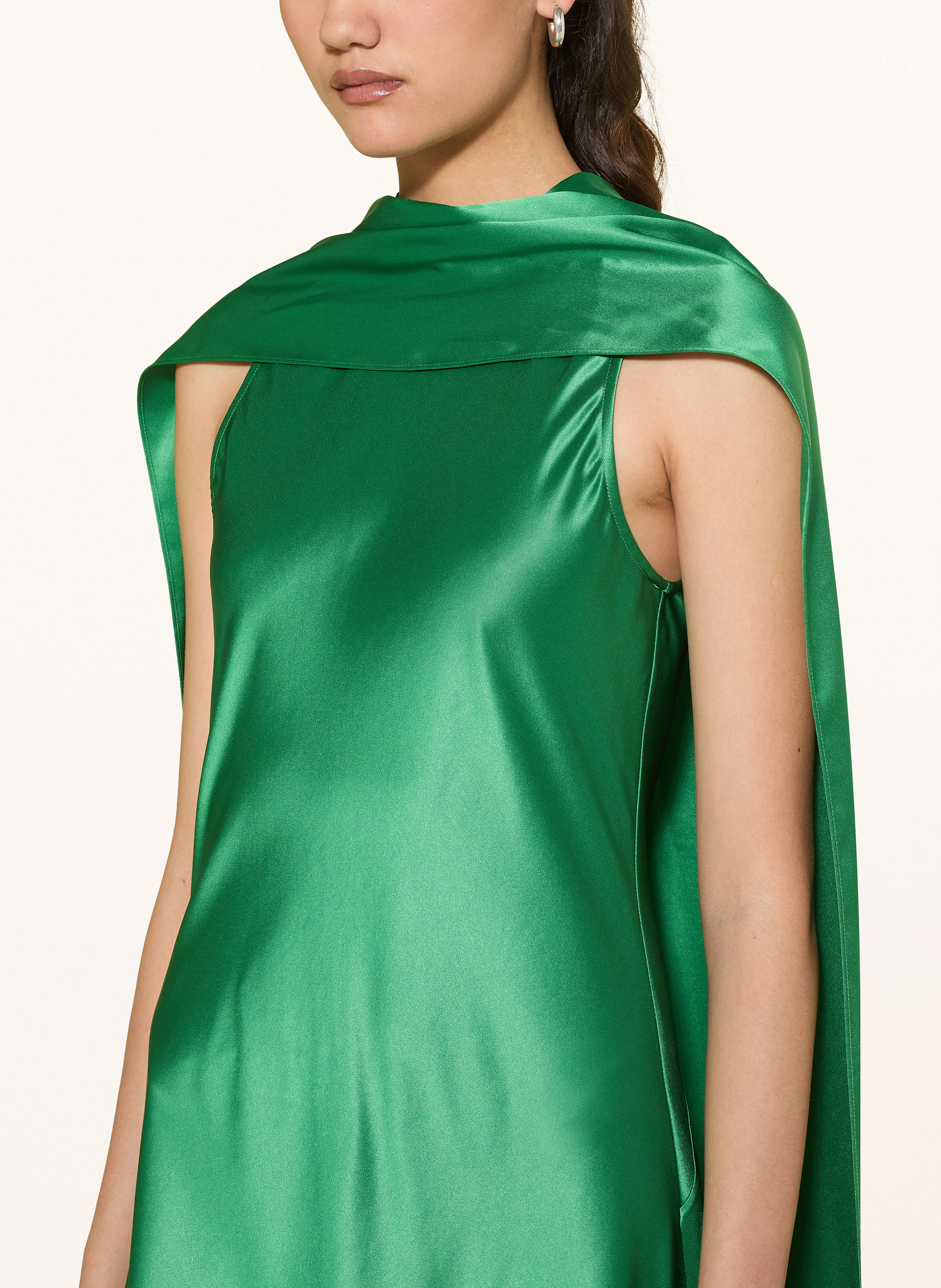 Thumbnail - Reiss Schluppenkleid Fae Aus Satin gruen