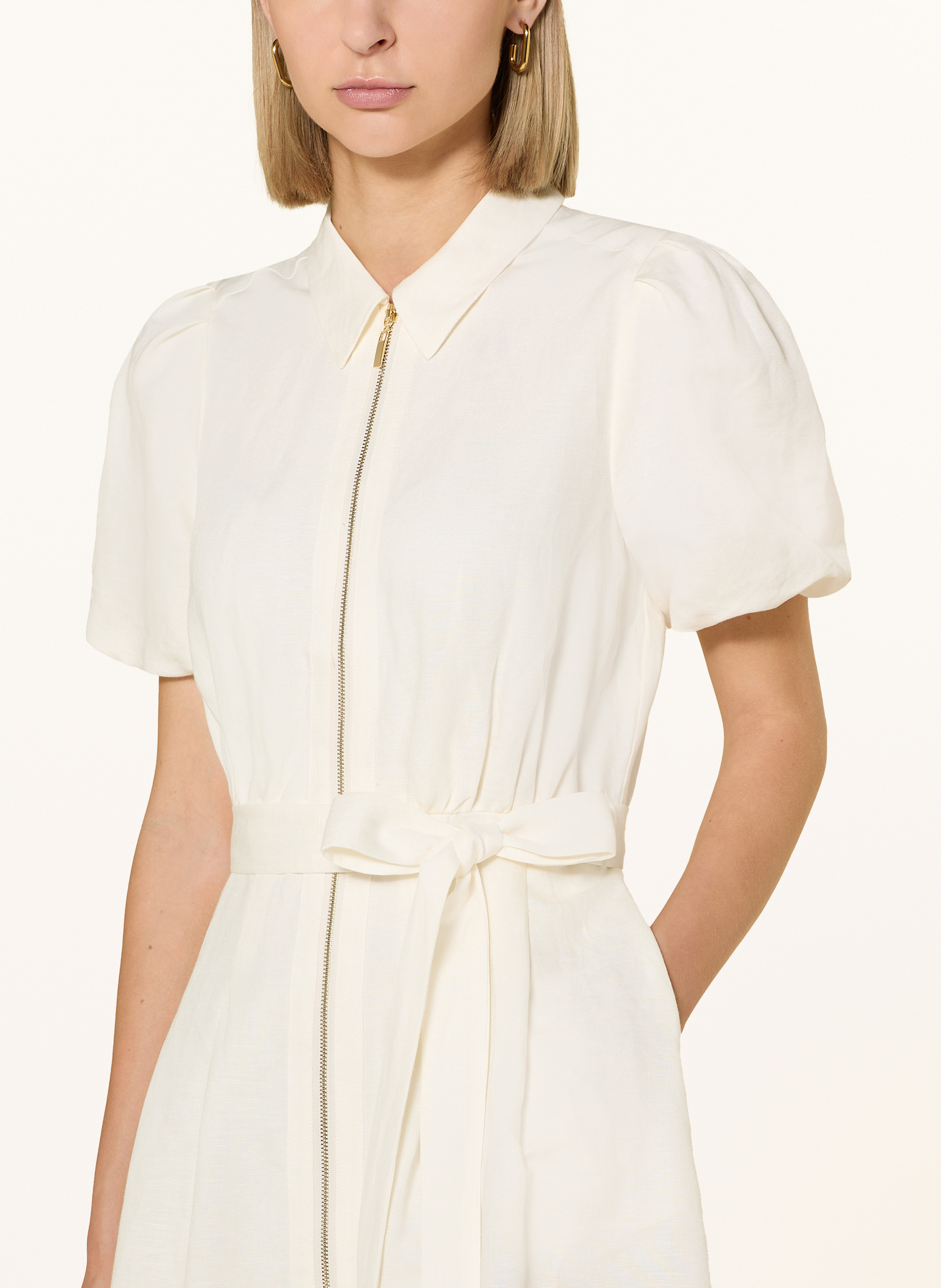 Thumbnail - Phase Eight Kleid Carlotta Mit Leinen weiss