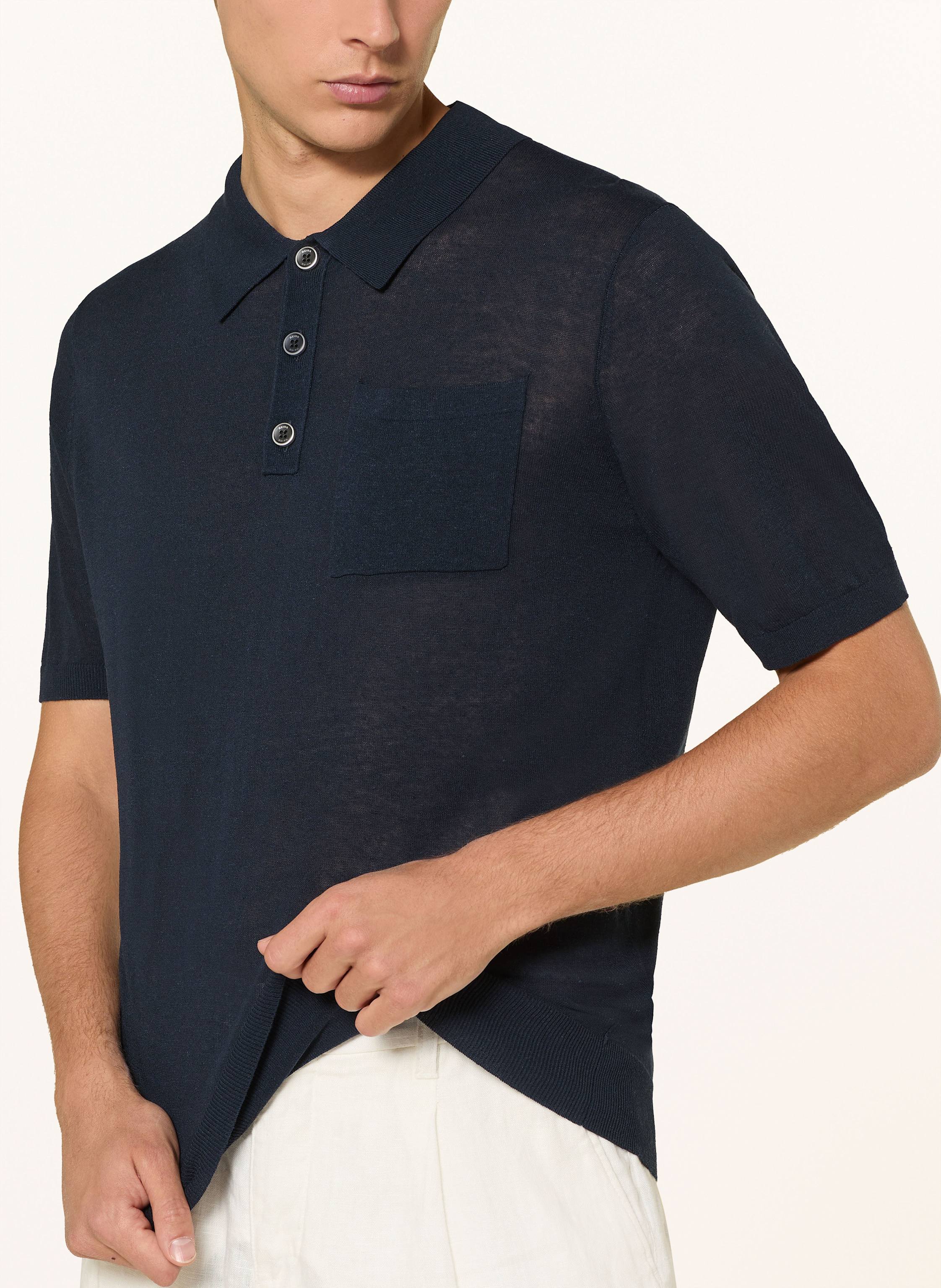 Thumbnail - Reiss Strick-Poloshirt Nelson blau