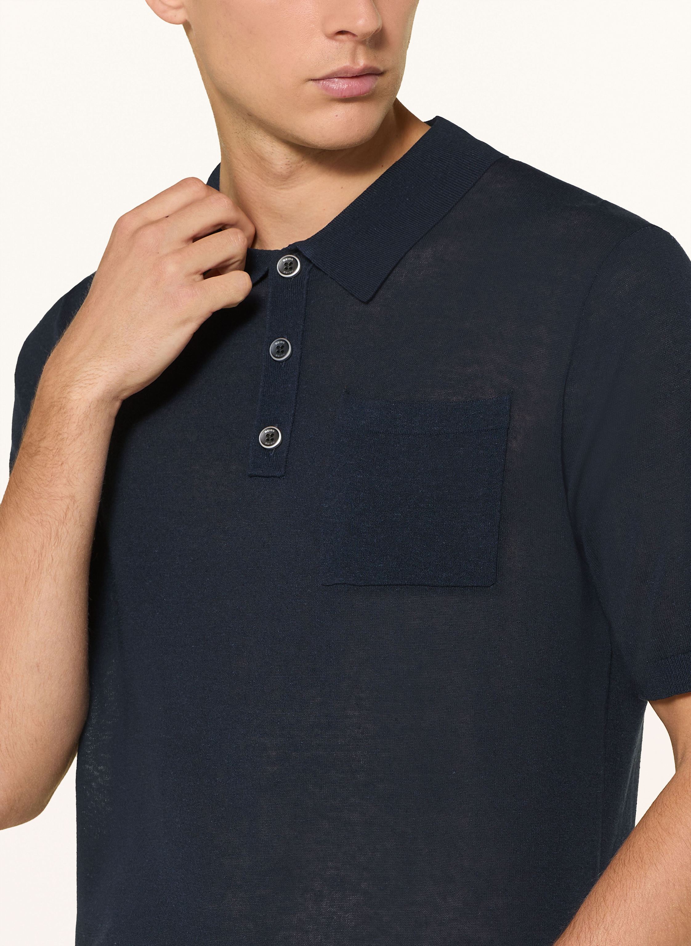 Thumbnail - Reiss Strick-Poloshirt Nelson blau