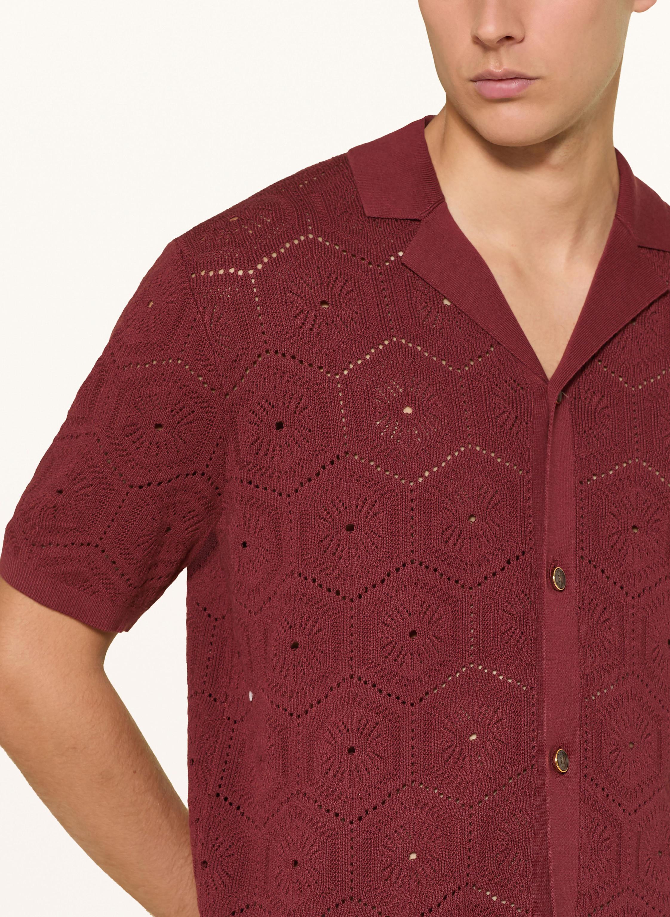 Thumbnail - Reiss Strickhemd Royce Regular Fit rot