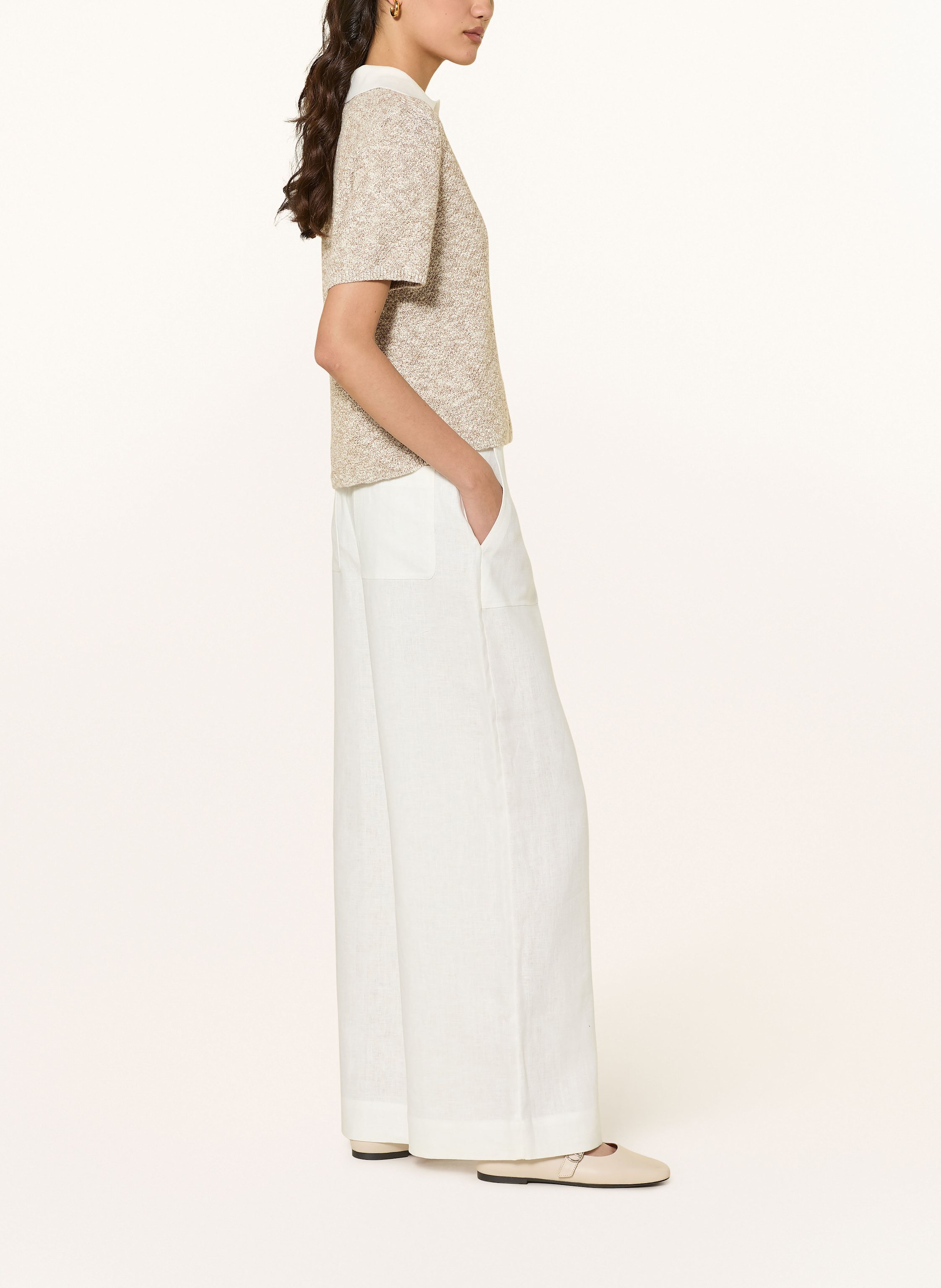 Thumbnail - Reiss Marlenehose Ashby Aus Leinen weiss