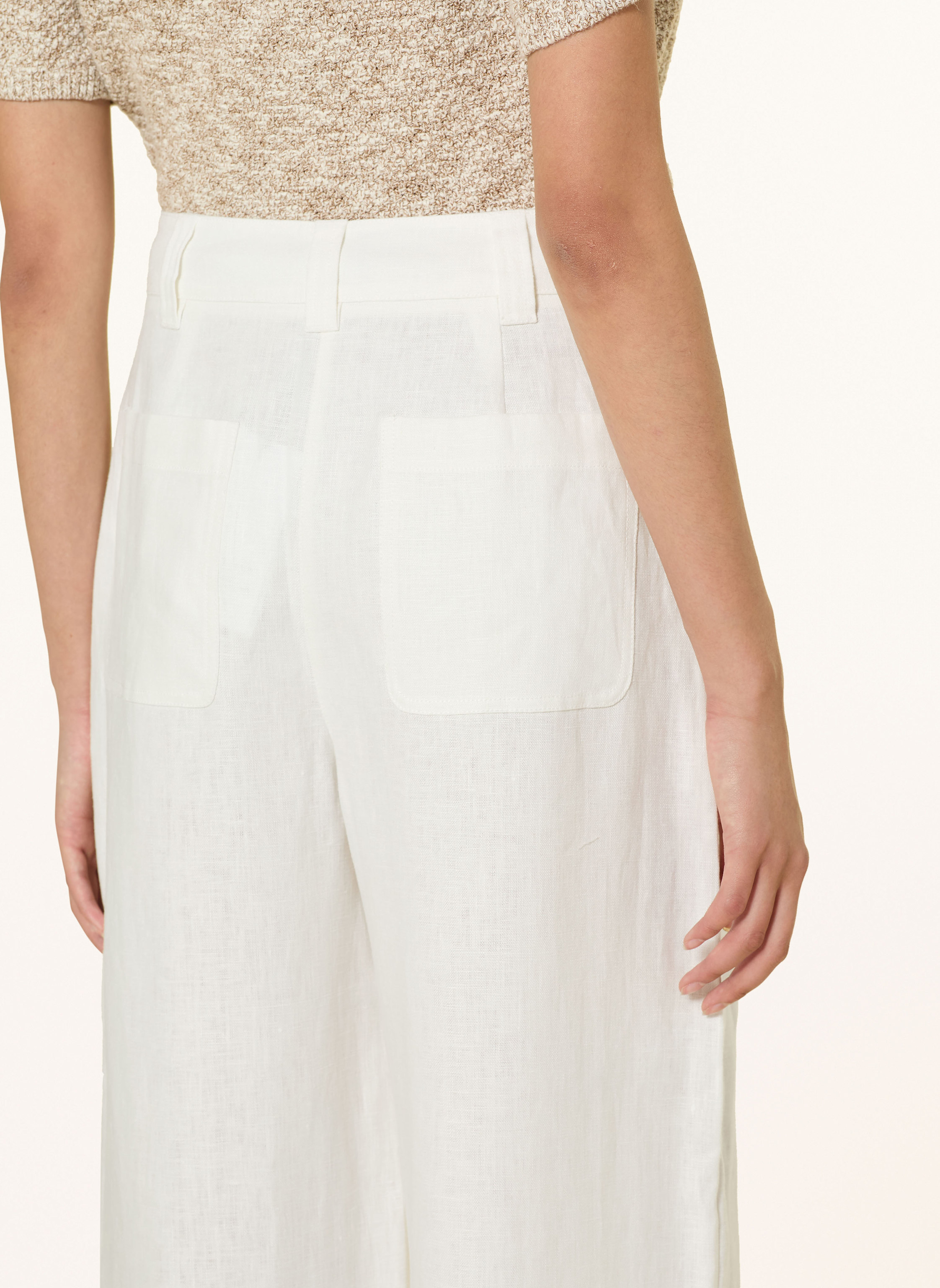 Thumbnail - Reiss Marlenehose Ashby Aus Leinen weiss